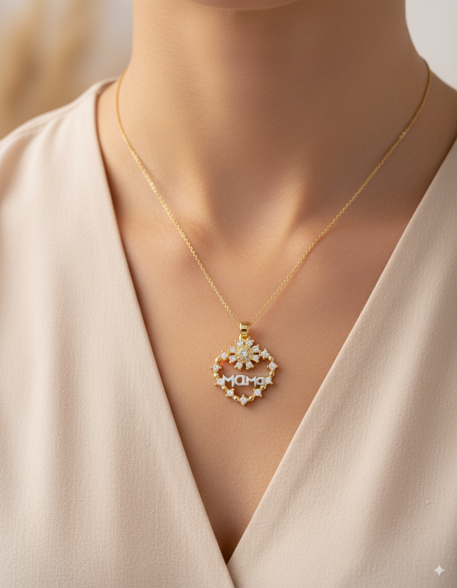 Dije de corazon M183 - Oro laminado