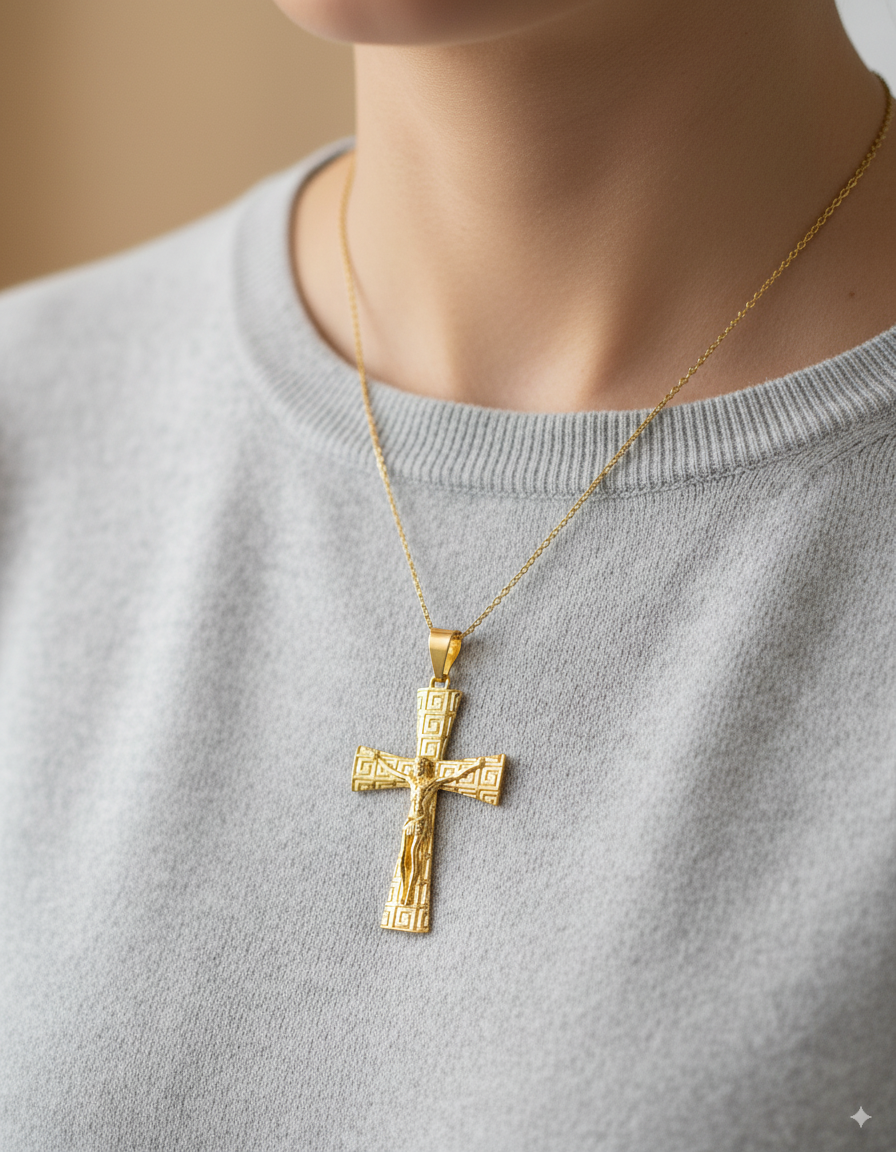 Dije de Cristo M184 - Oro laminado