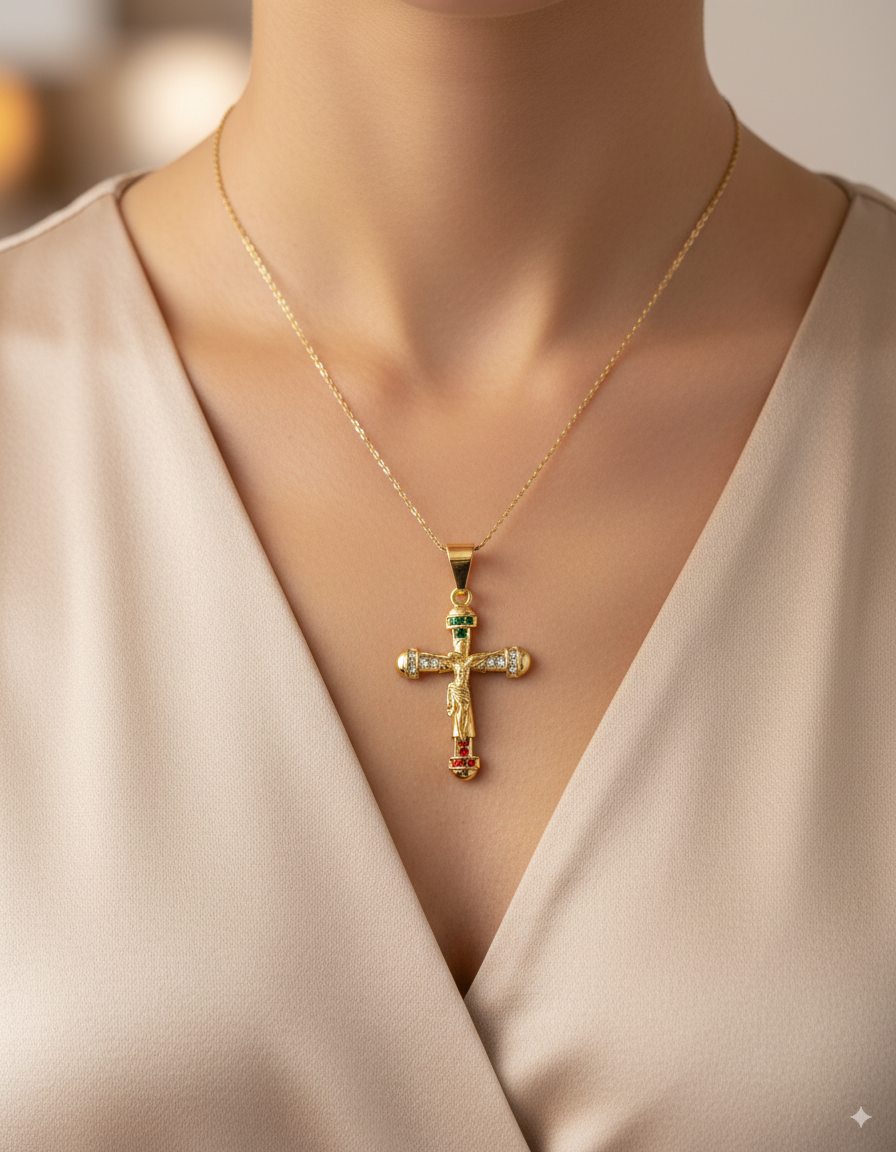 Dije de Cristo M64 - Oro Laminado