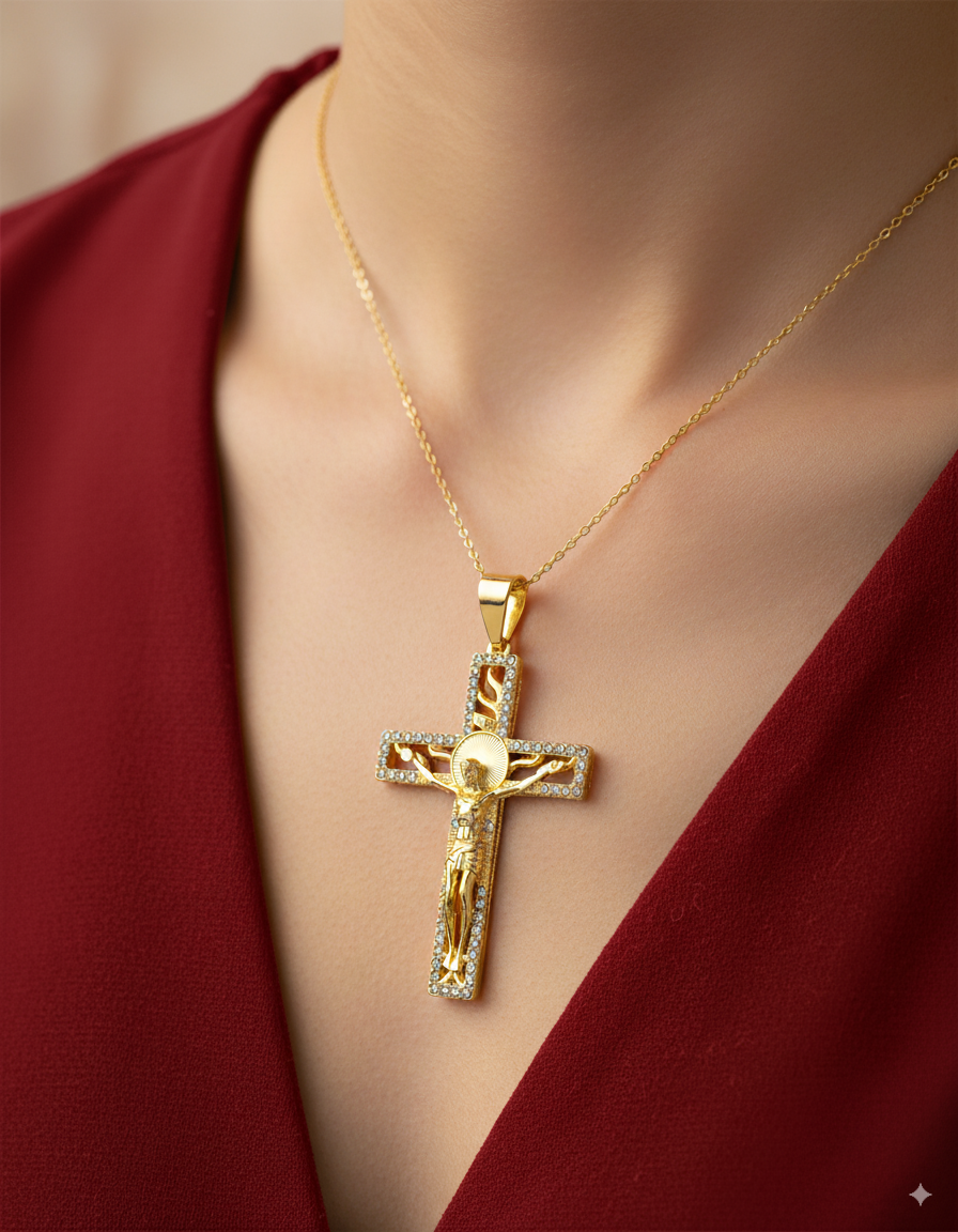Dije de Cristo M75- Oro Laminado