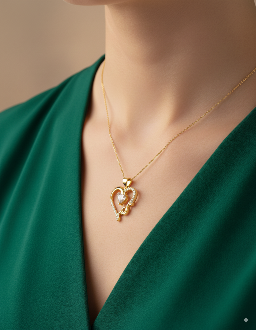 Dije de Corazon M82 - Oro Laminado