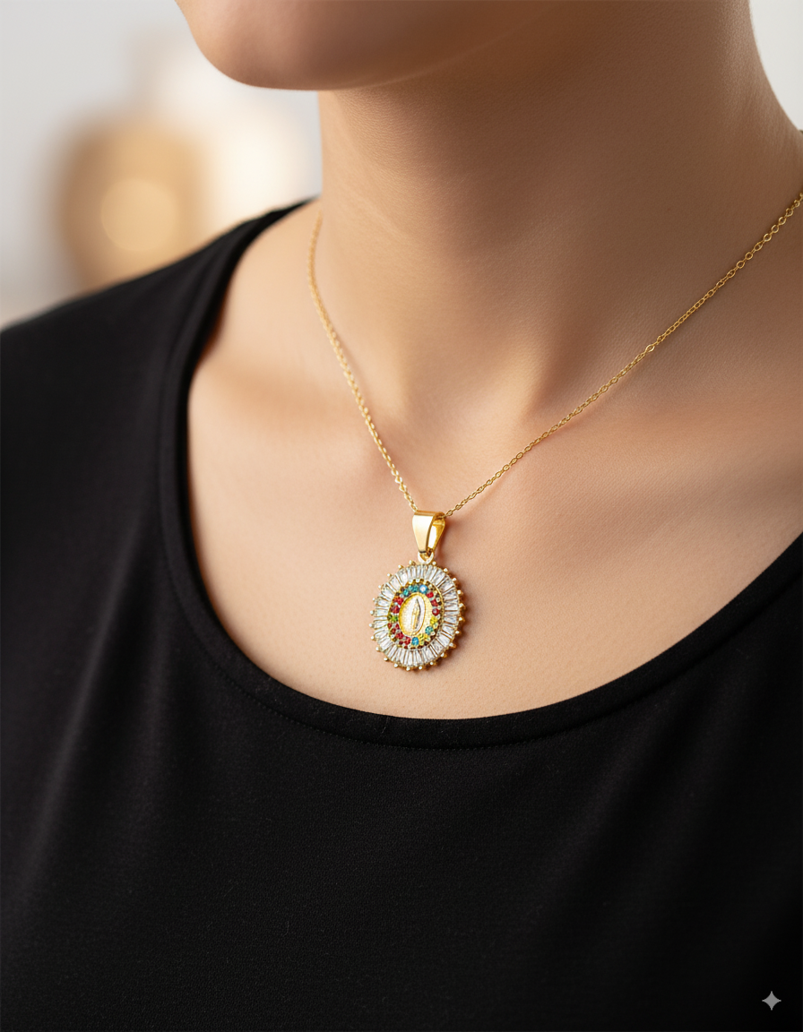 Dije de la Virgen de Guadalupe M95 - Oro Laminado