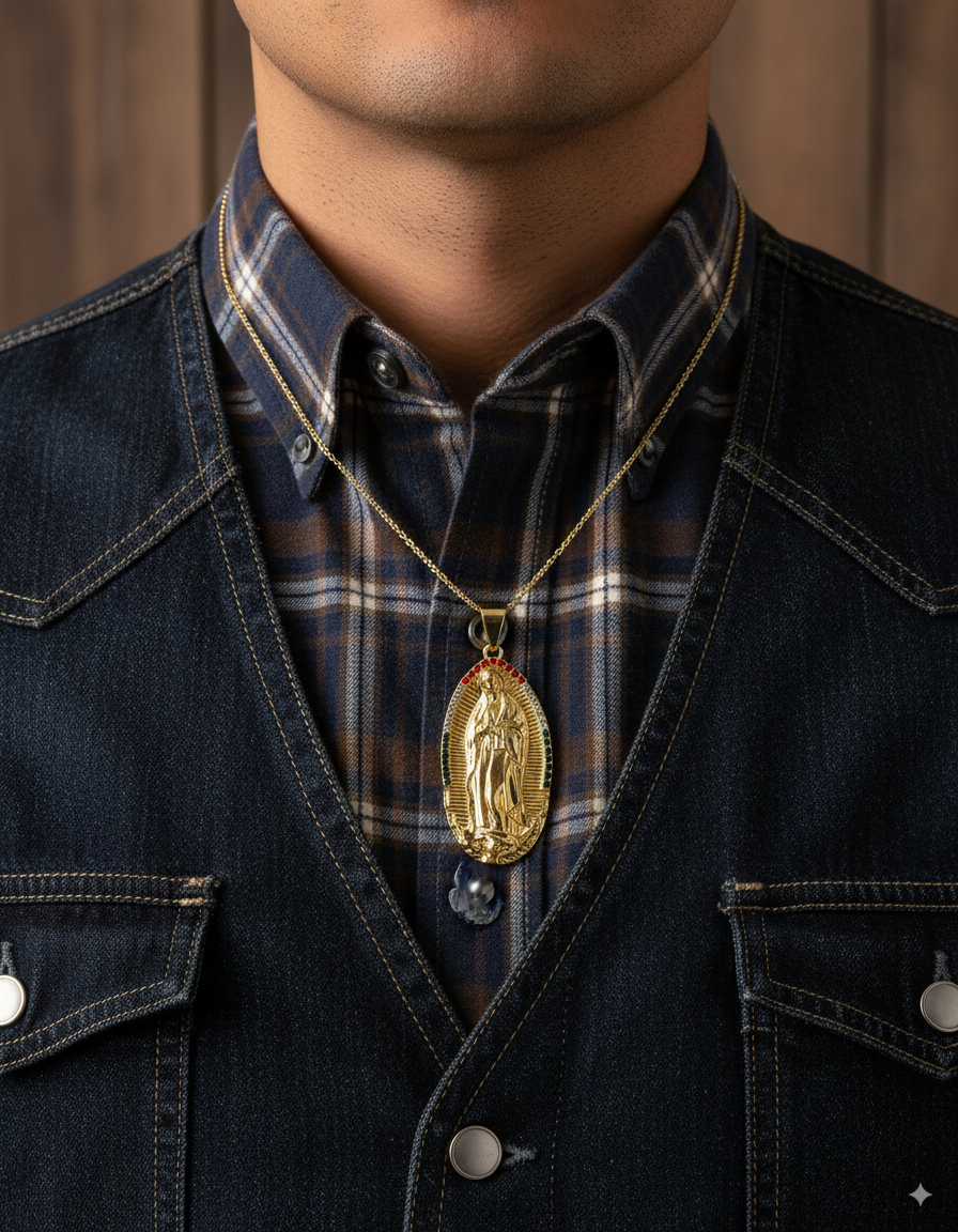 Dije de la Virgen de Guadalupe M97 - Oro Laminado