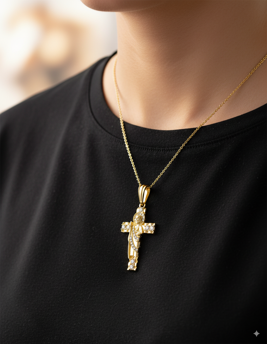 Dije de Cristo M98 - Oro Laminado