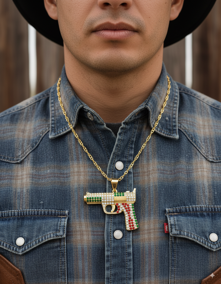 Dije de Pistola M116 - Oro Laminado