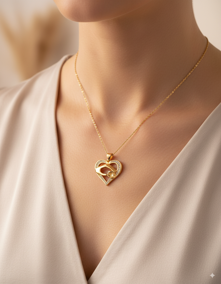 Dije de Corazon M128 - Oro Laminado