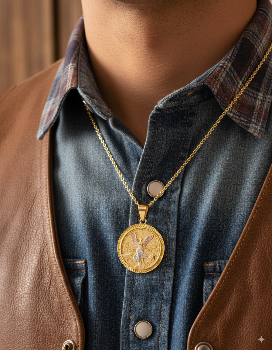 Dije del Ángel de la Independencia M131- Oro Laminado