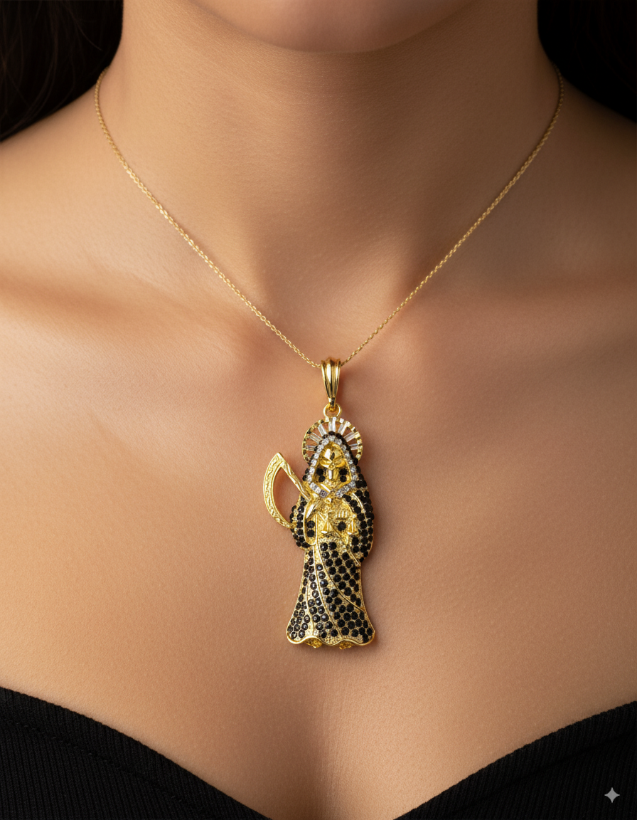 Dije de la santa muerte M151 - Oro Laminado