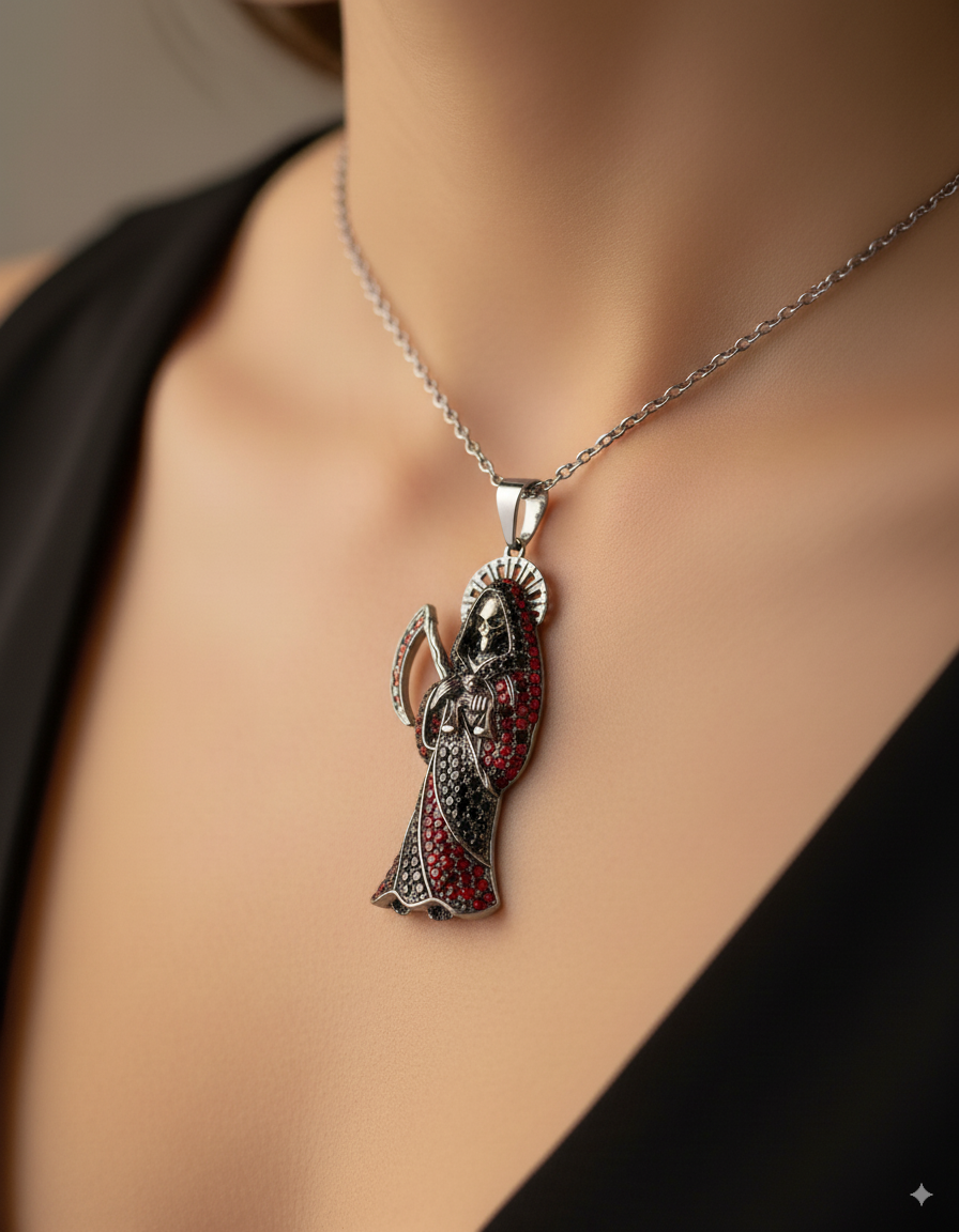 Dije de la santa muerte M162 - Oro laminado