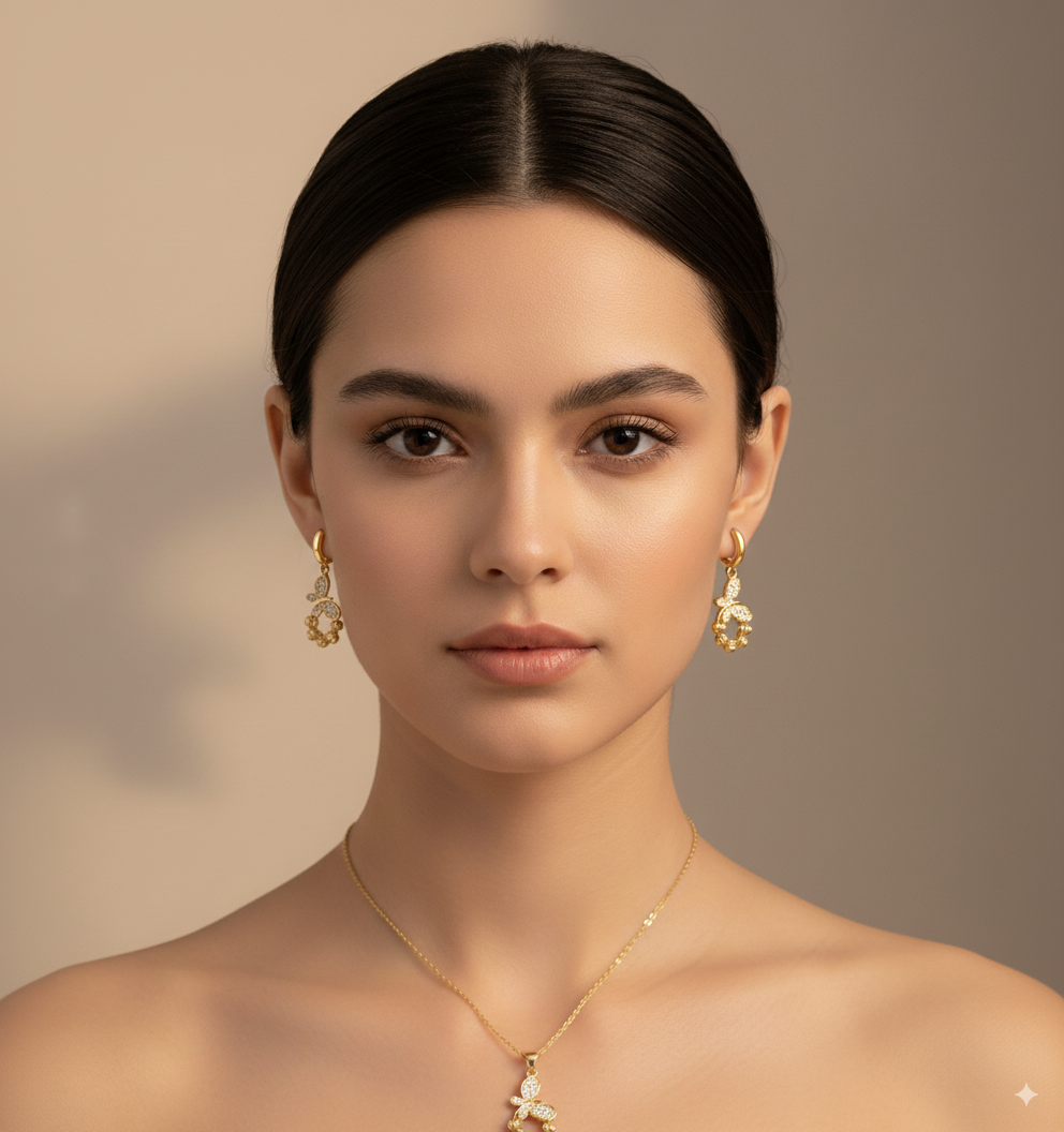 Conjunto dorado de Mariposa M28 Oro Laminado