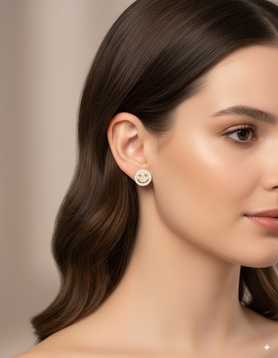 Conjunto dorado de carita sonriente M3 Acero Inoxidable