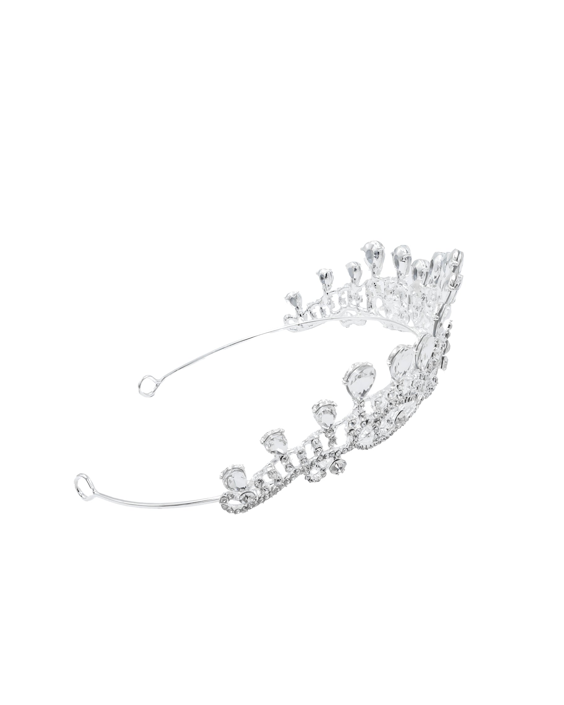 Corona Plateada de Diadema con piedras  - M51 Oro Laminad