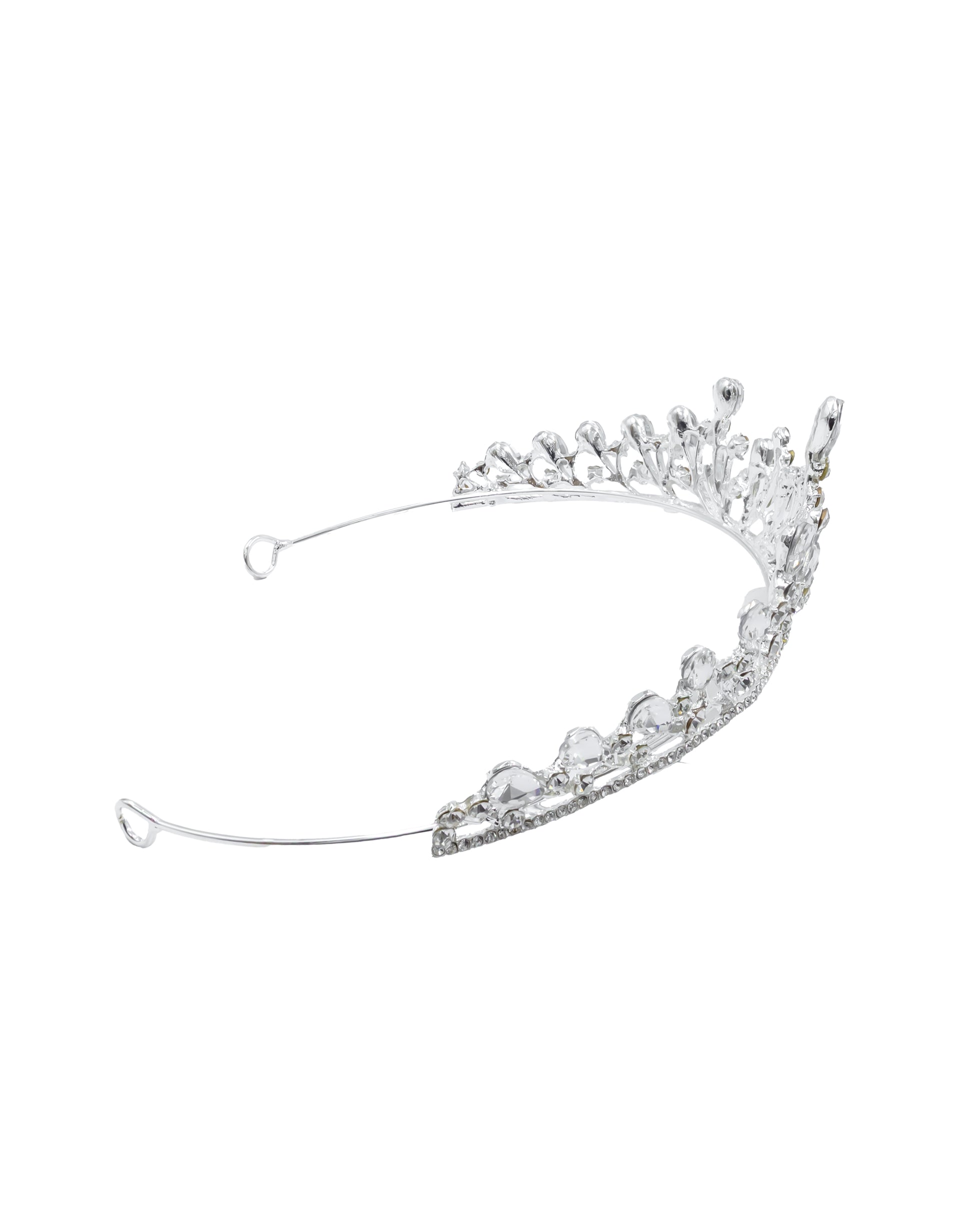 Corona Plateada de Diadema con piedras  - M53 Oro Laminad