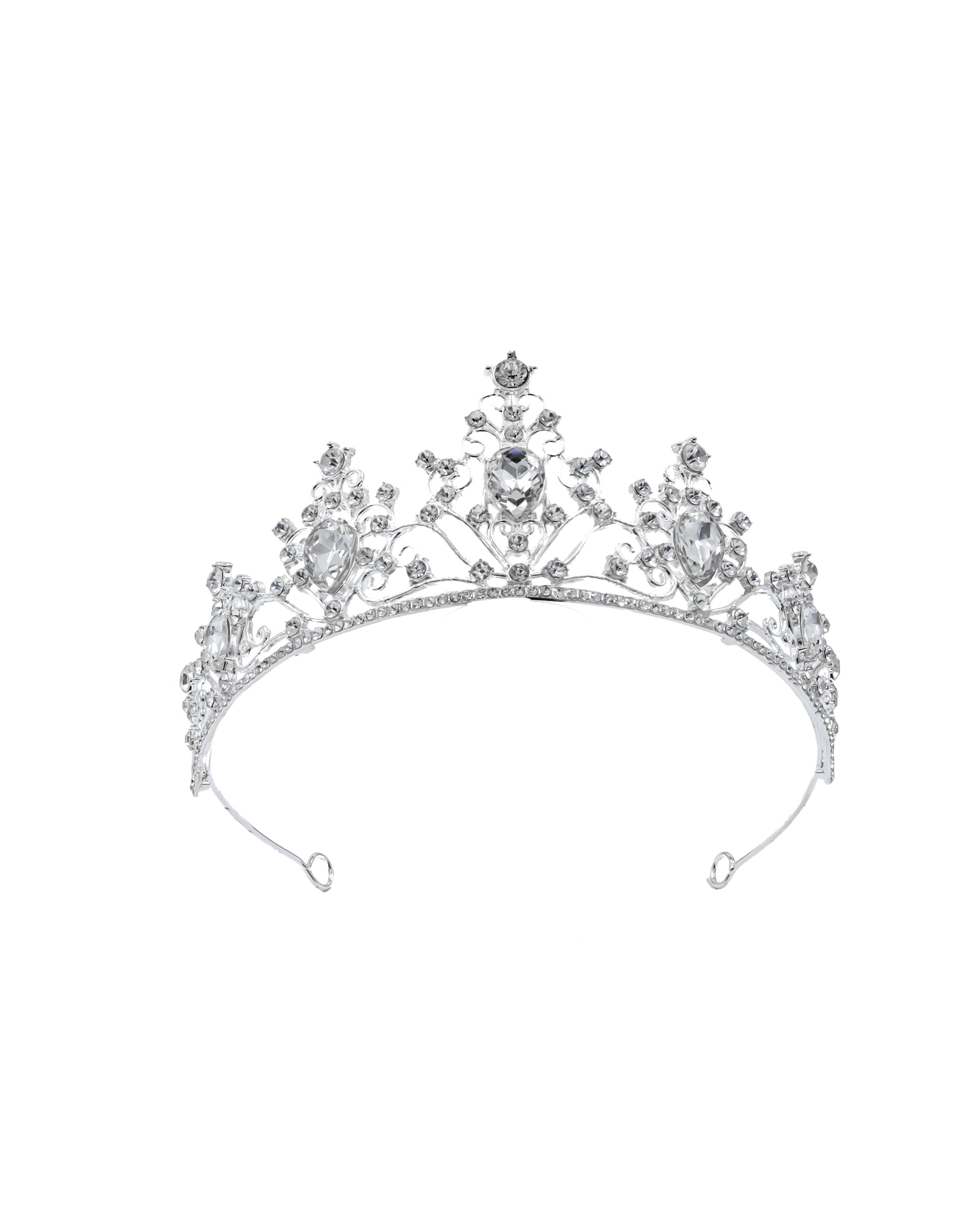 Corona Plateada de Diadema con piedras  - M54 Oro Laminad