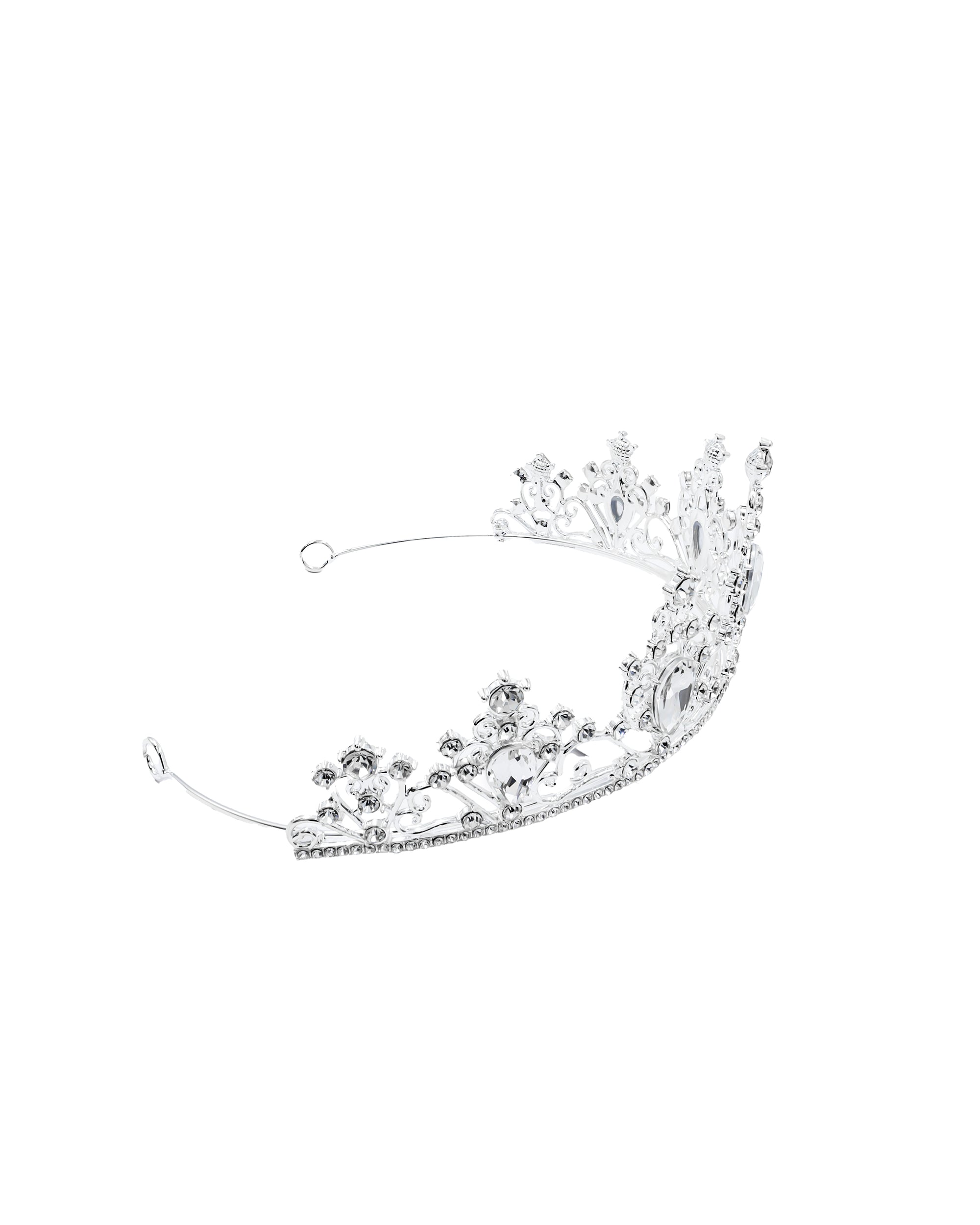 Corona Plateada de Diadema con piedras  - M54 Oro Laminad