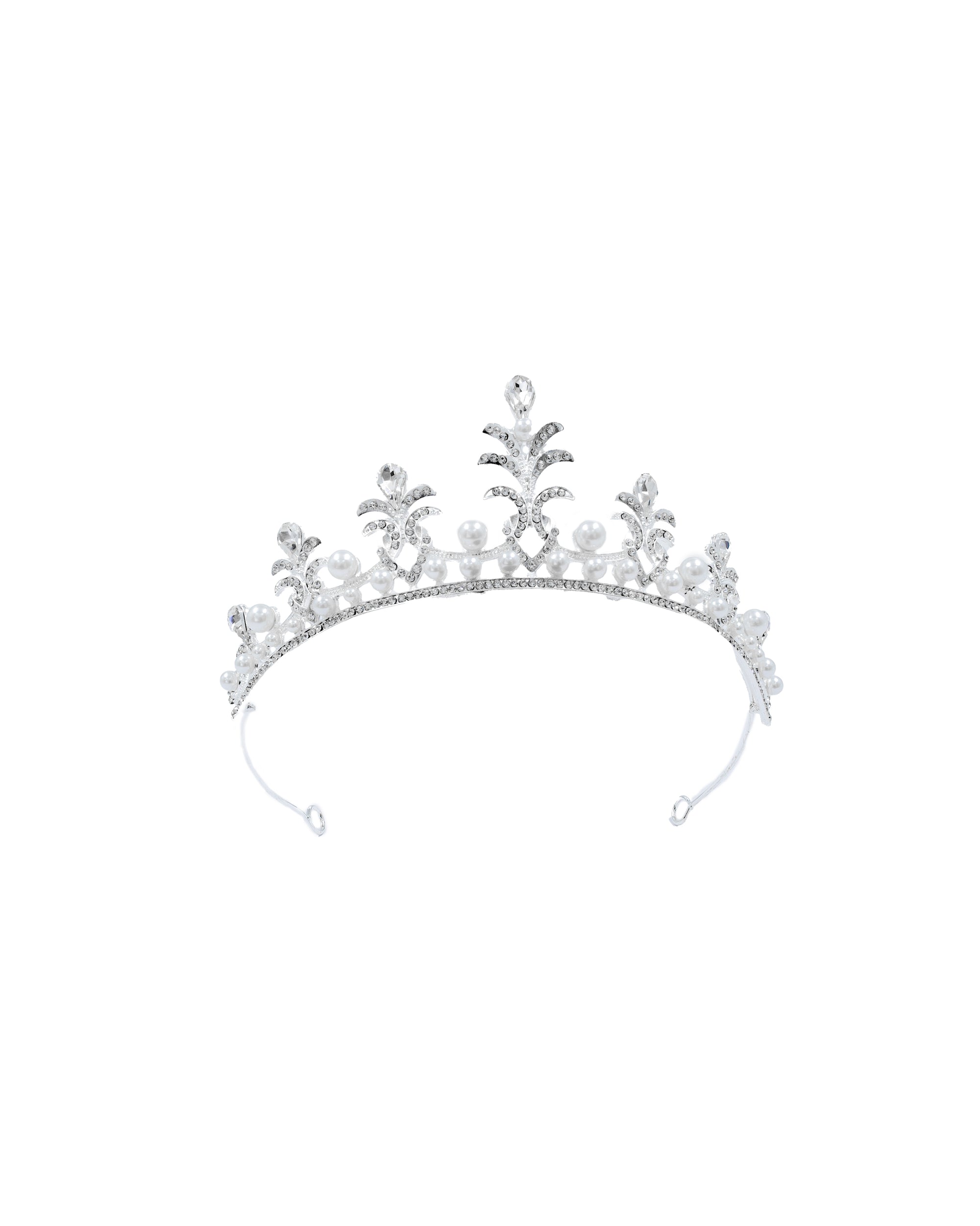 Corona Plateada de Diadema con piedras  - M56 Oro Laminad
