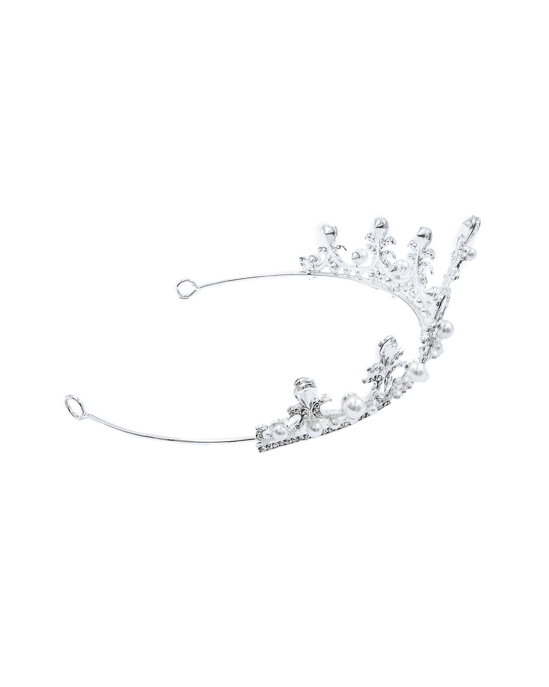 Corona Plateada de Diadema con piedras  - M56 Oro Laminad