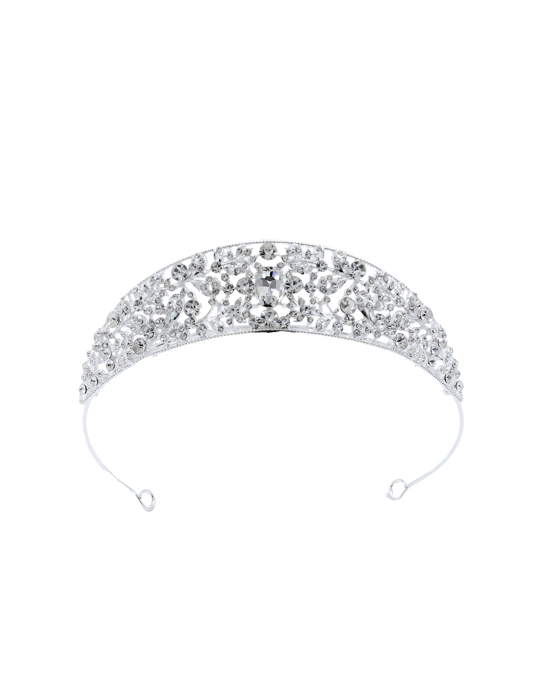 Corona Plateada de Diadema con piedras  - M57 Oro Laminad