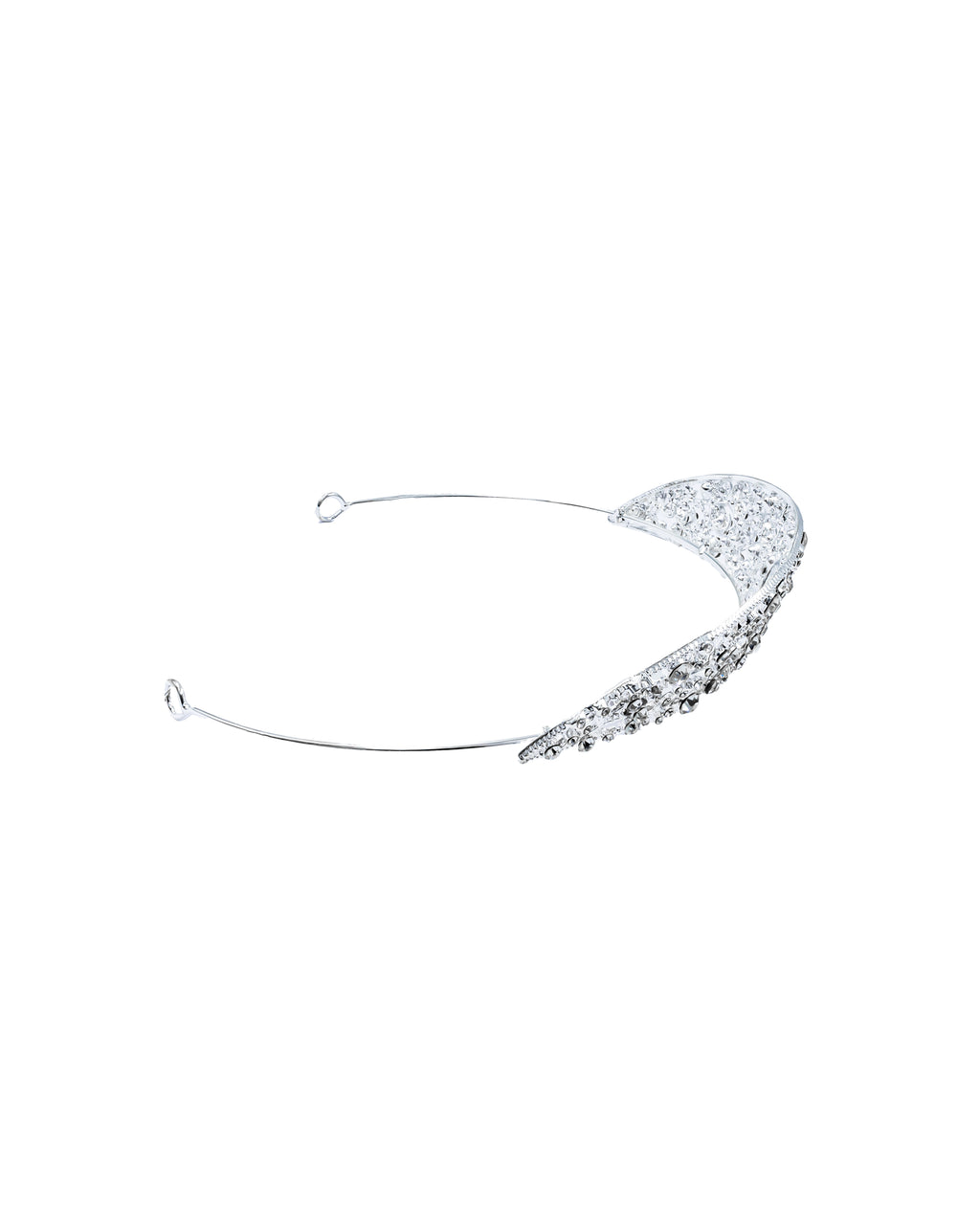 Corona Plateada de Diadema con piedras  - M57 Oro Laminad