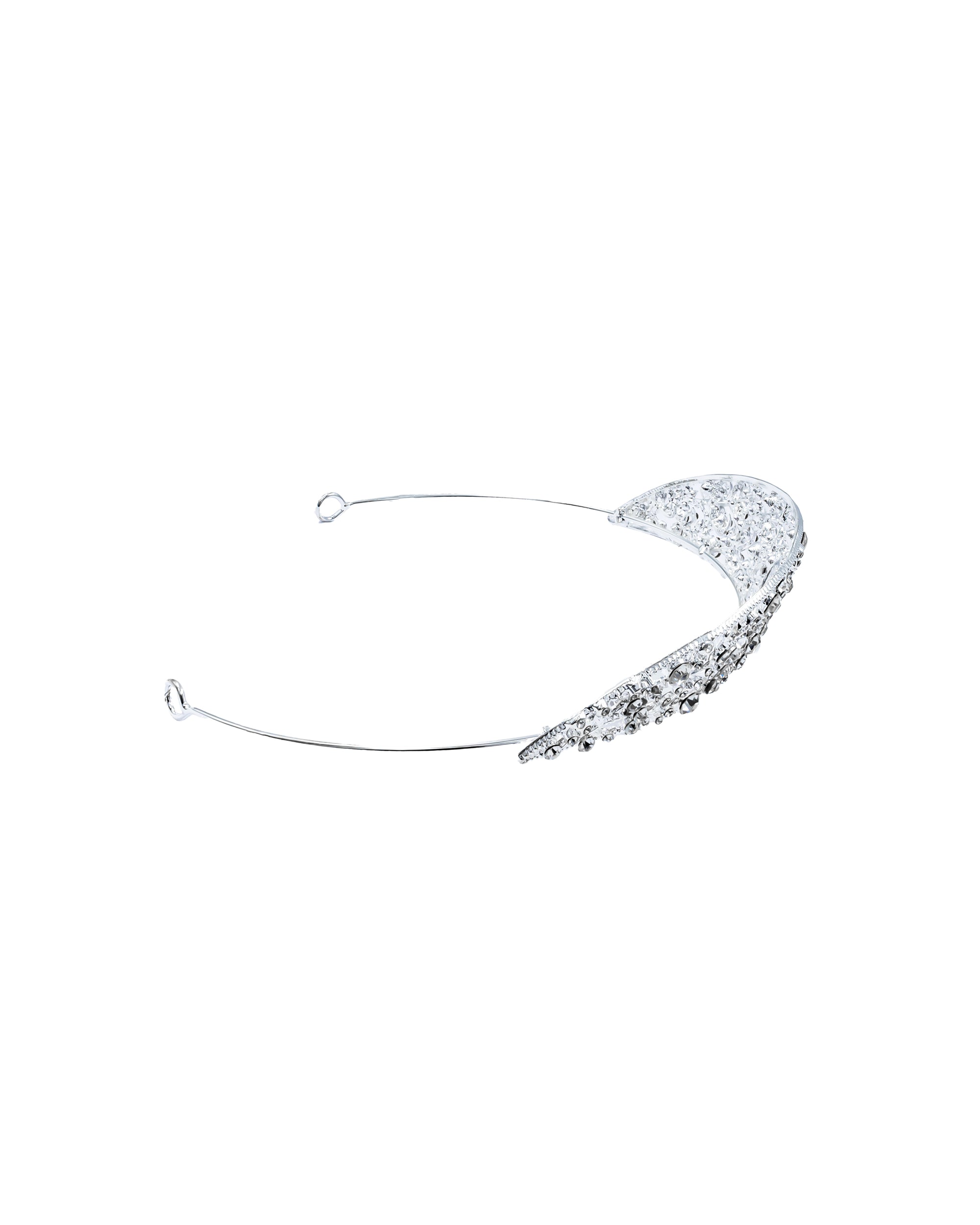 Corona Plateada de Diadema con piedras  - M57 Oro Laminad