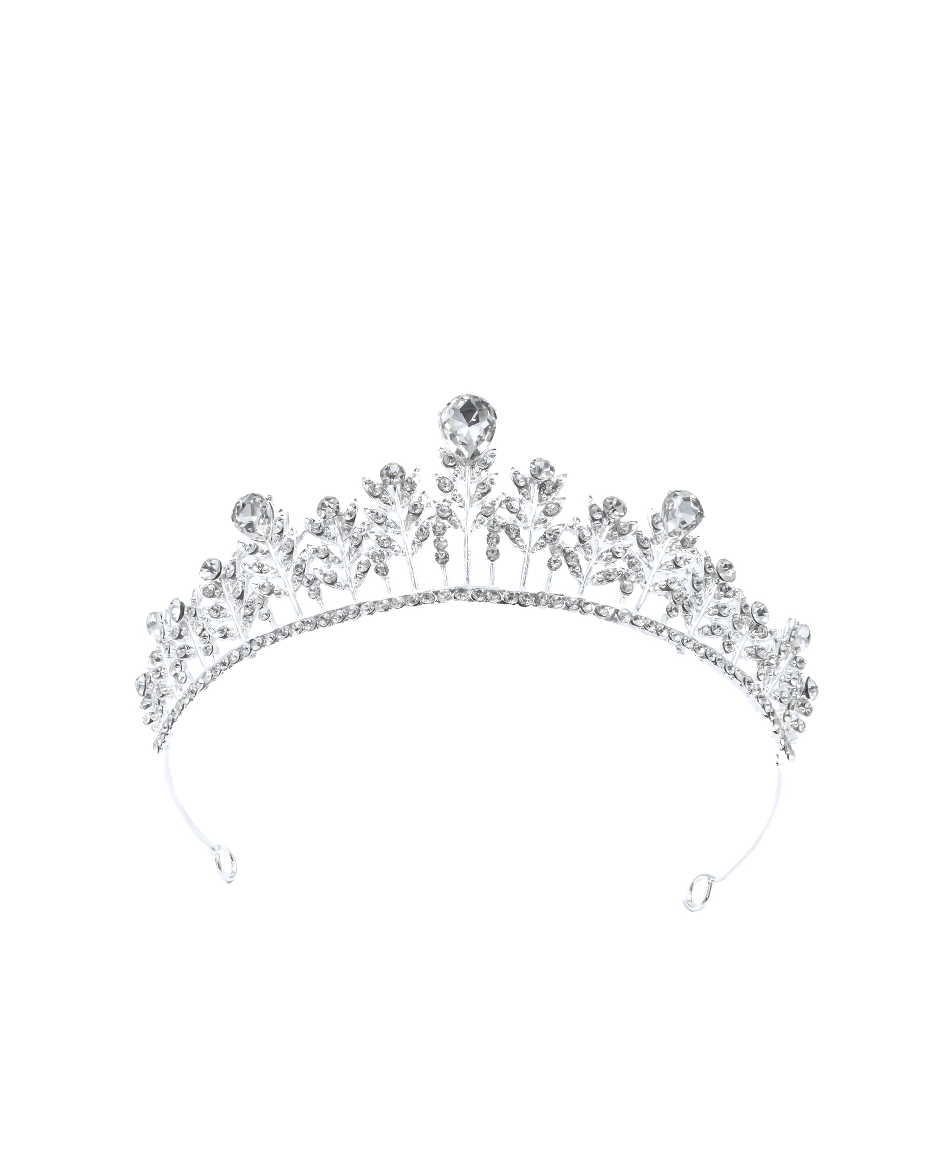 Corona Plateada de Diadema con piedras  - M58 Oro Laminad