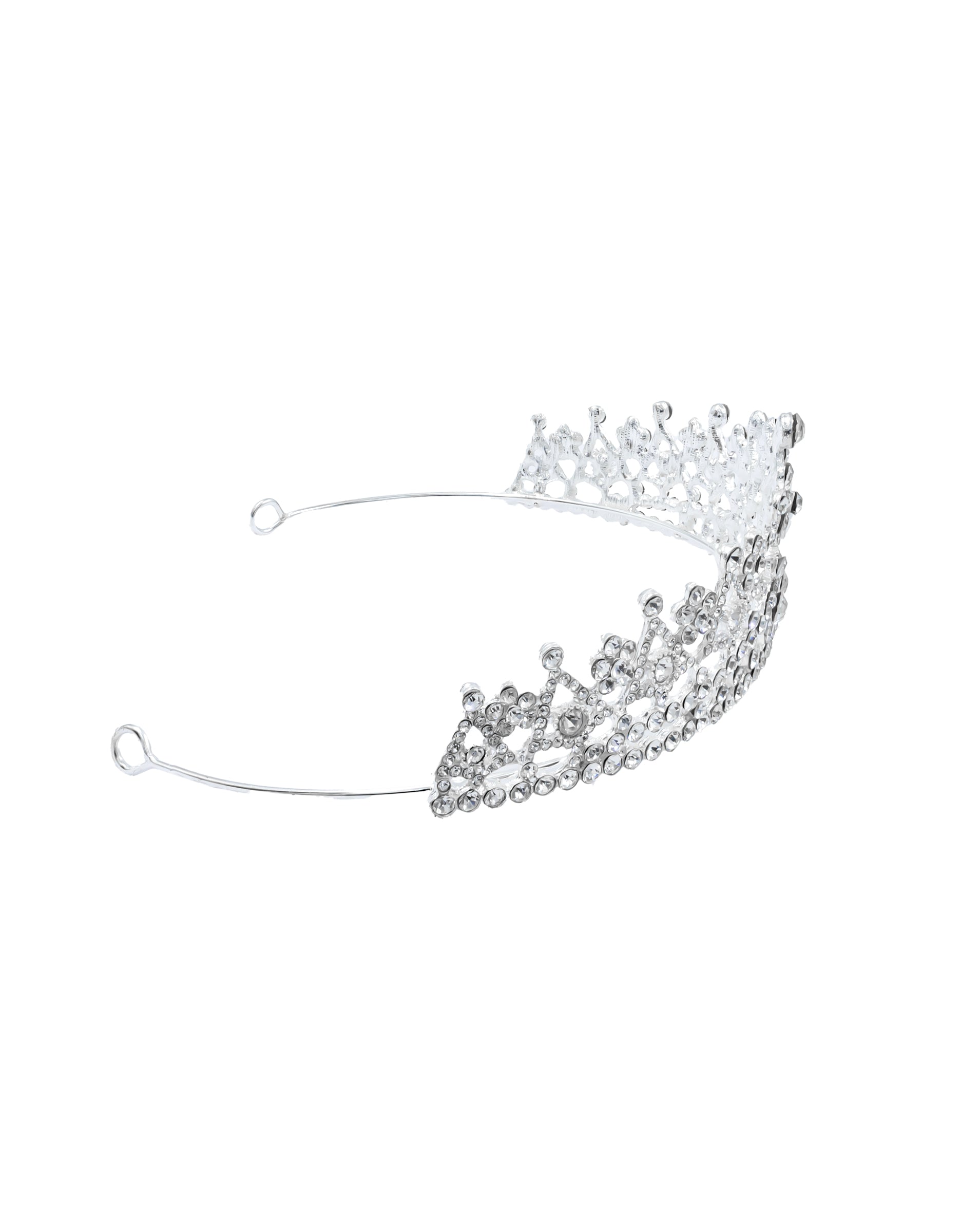 Corona Plateada de Diadema con piedras  - M59 Oro Laminado
