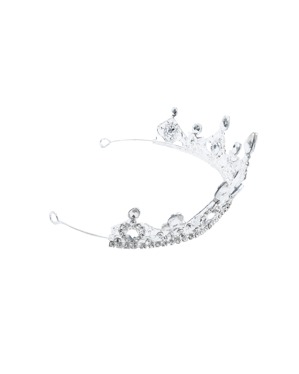 Corona Plateada de Diadema con piedras  - M61 Oro Laminado