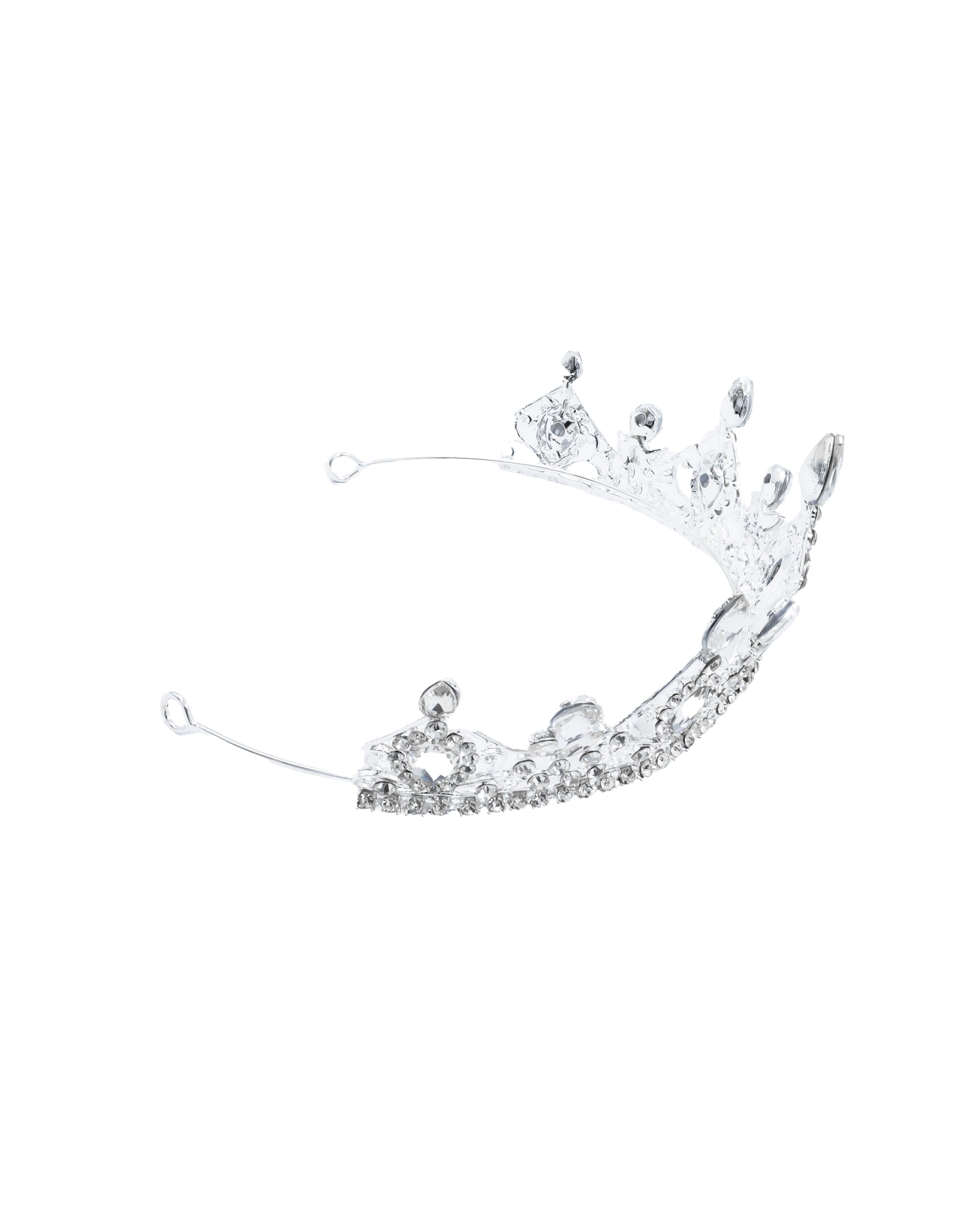 Corona Plateada de Diadema con piedras  - M61 Oro Laminado