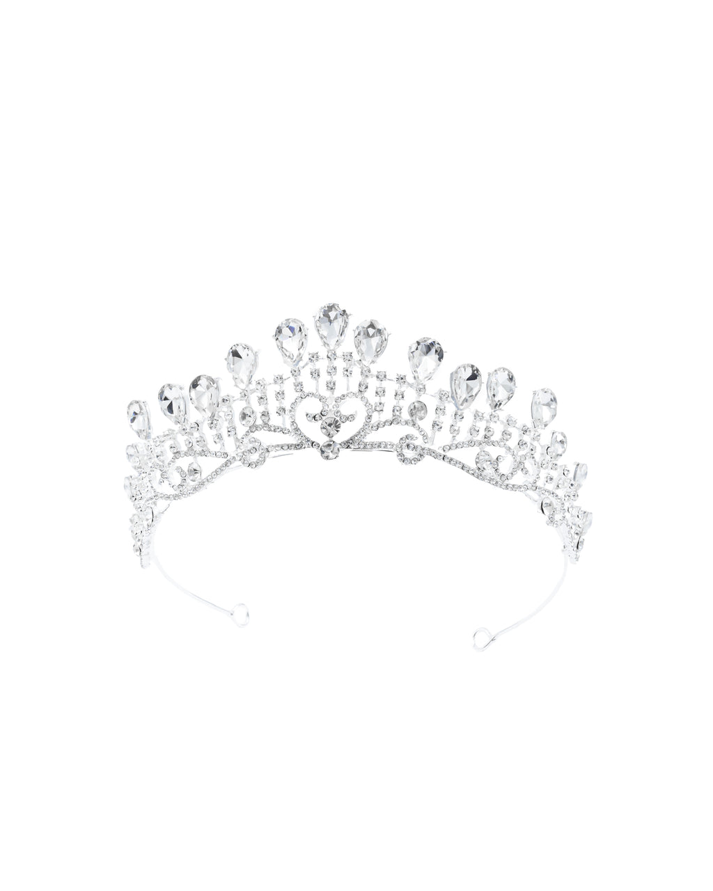 Corona Plateada de Diadema con piedras  - M62 Oro Laminado