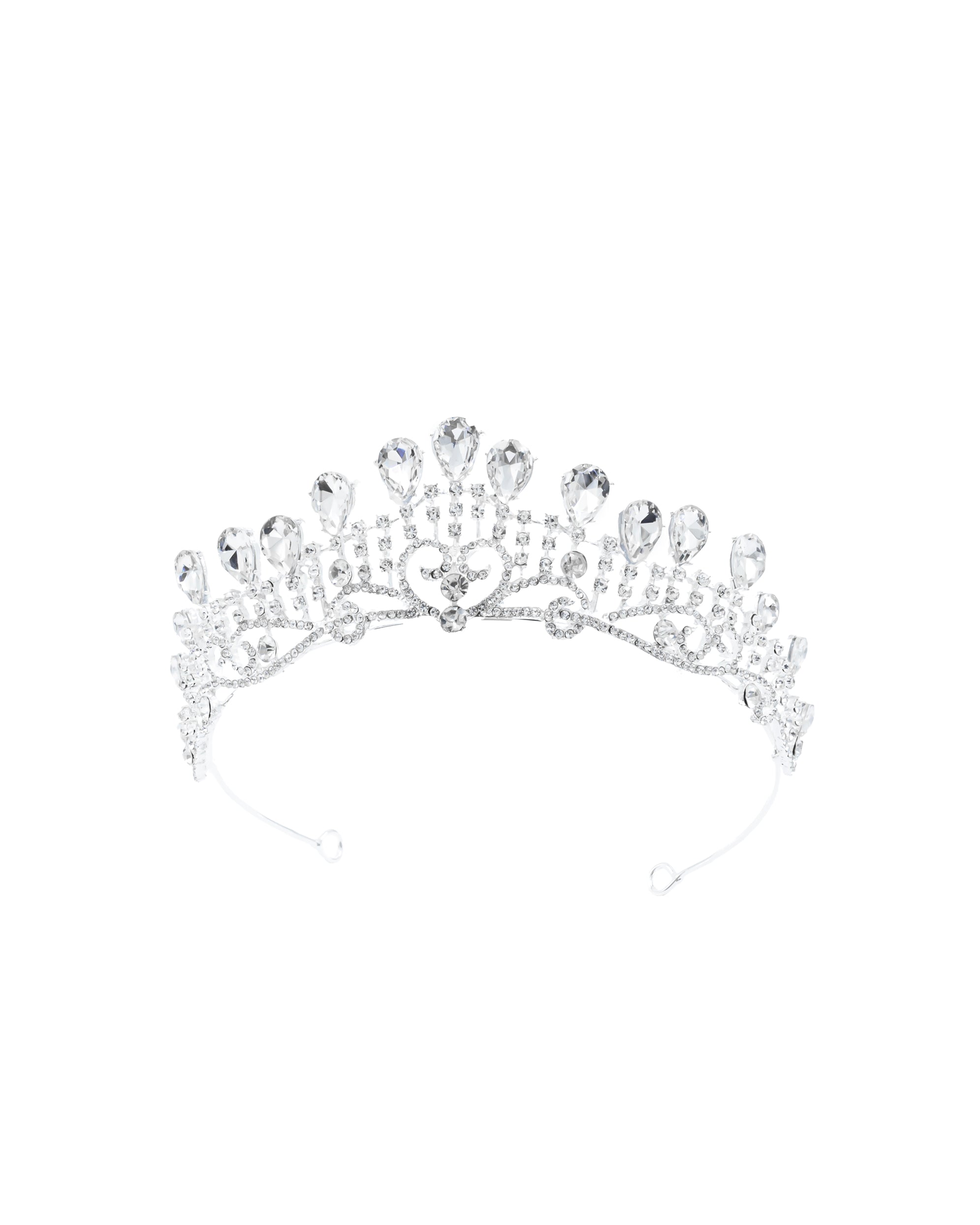 Corona Plateada de Diadema con piedras  - M62 Oro Laminado