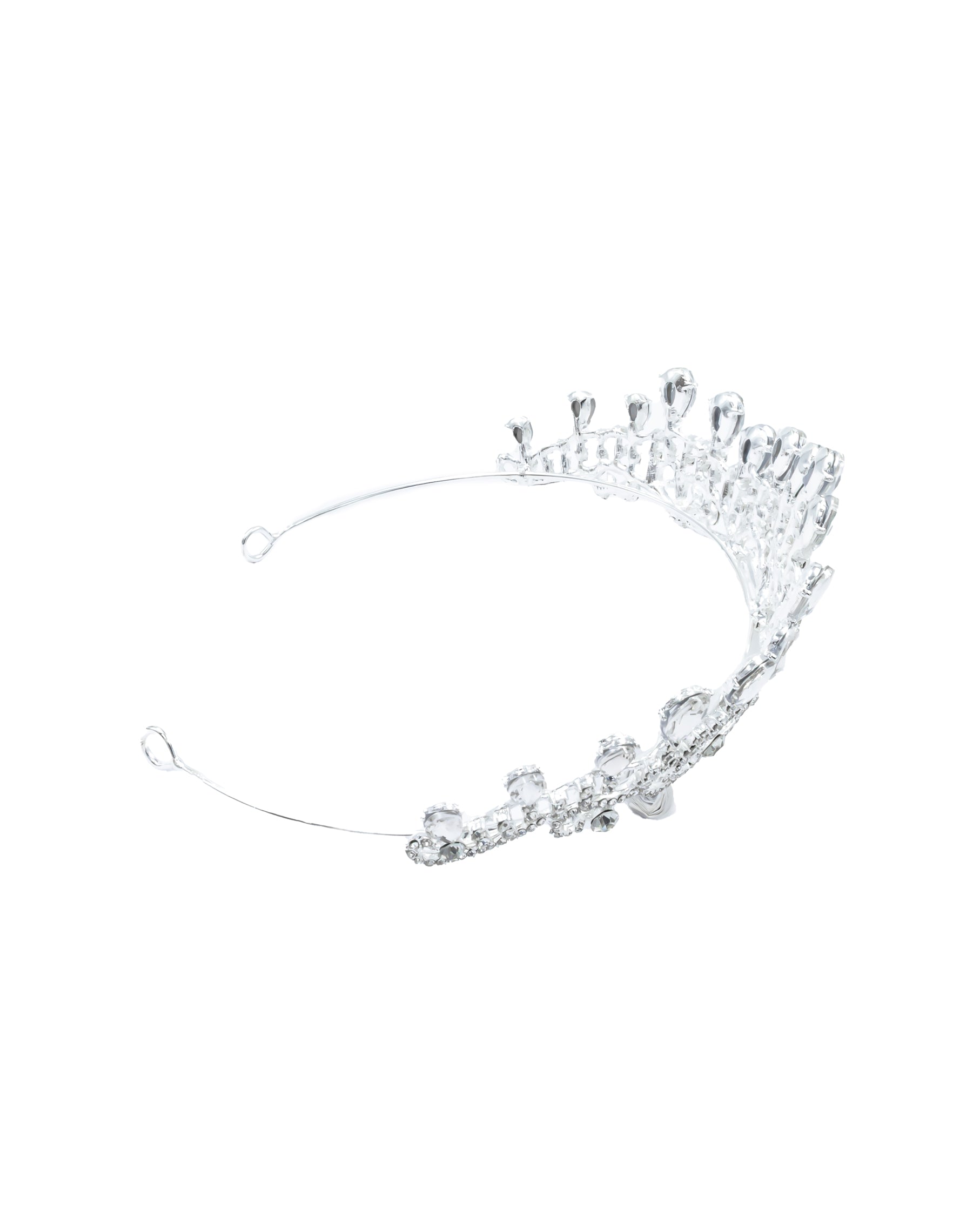 Corona Plateada de Diadema con piedras  - M62 Oro Laminado
