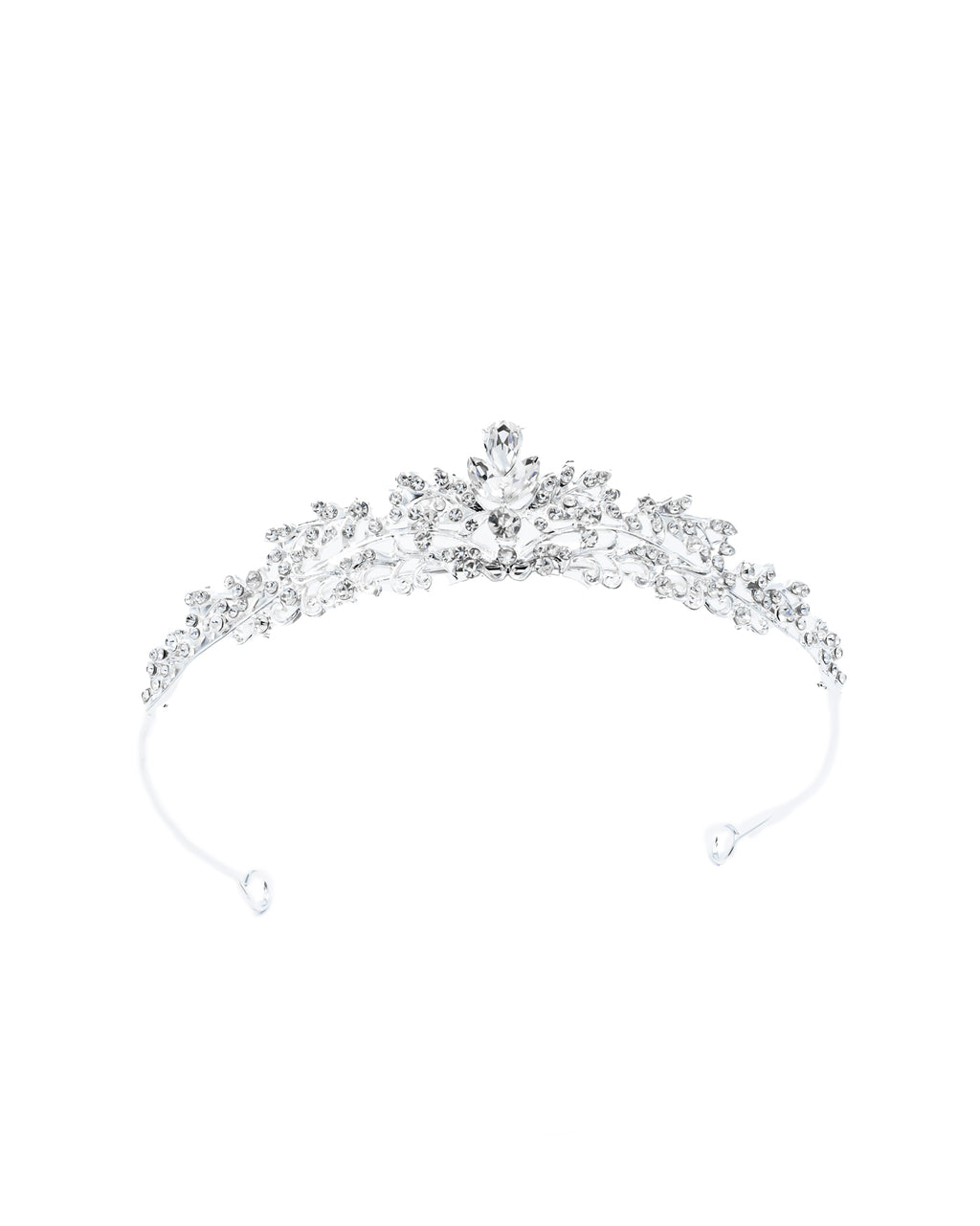 Corona Plateada de Diadema con piedras  - M63 Oro Laminado