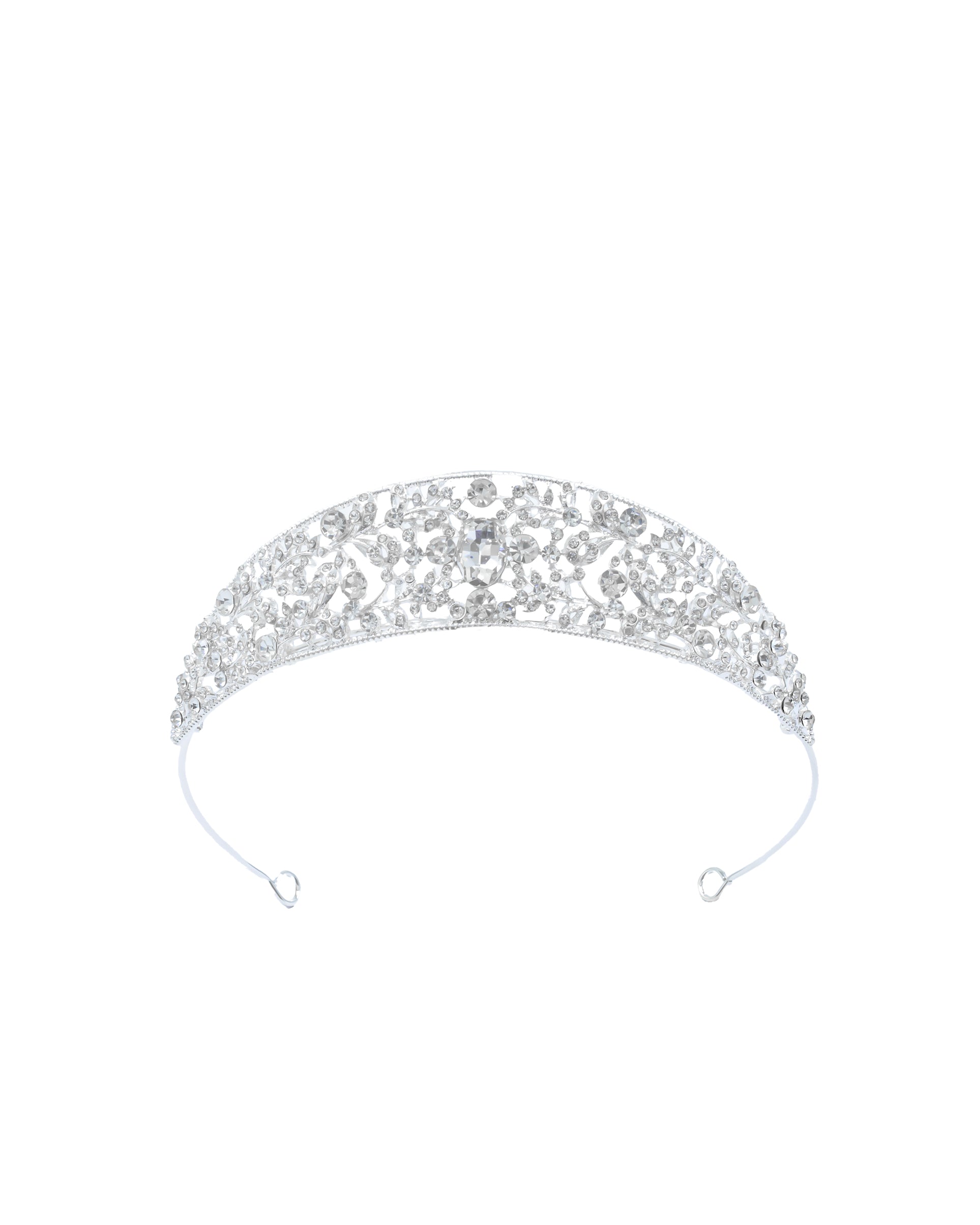 Corona Plateada de Diadema con piedras  - M64 Oro Laminado