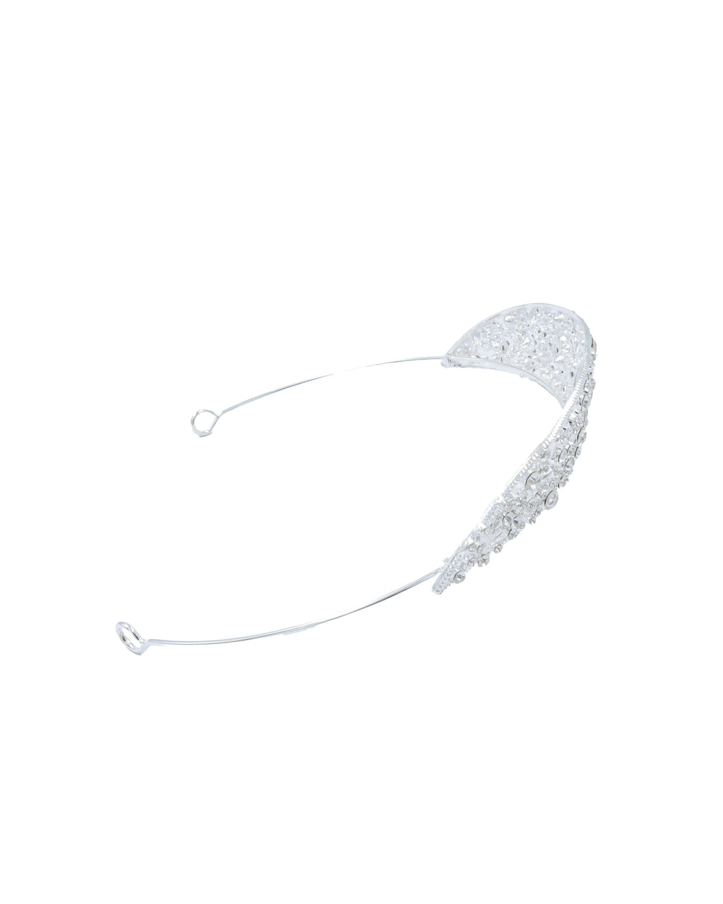 Corona Plateada de Diadema con piedras  - M64 Oro Laminado
