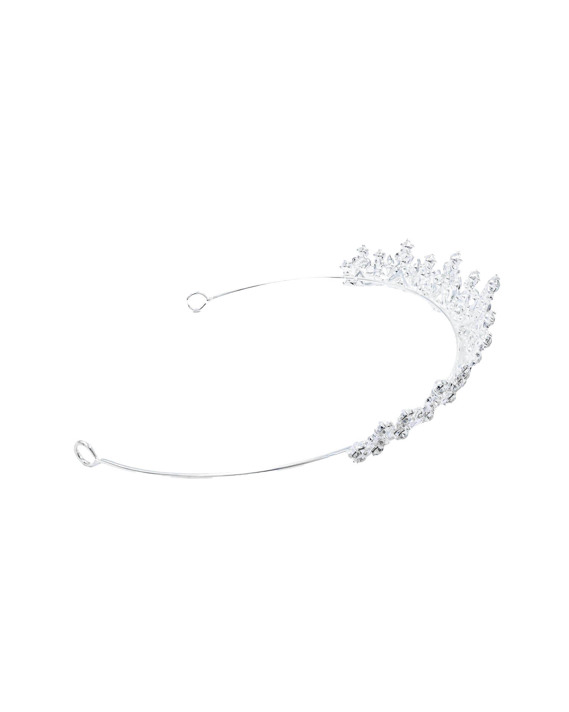 Corona Plateada de Diadema con piedras  - M65 Oro Laminado