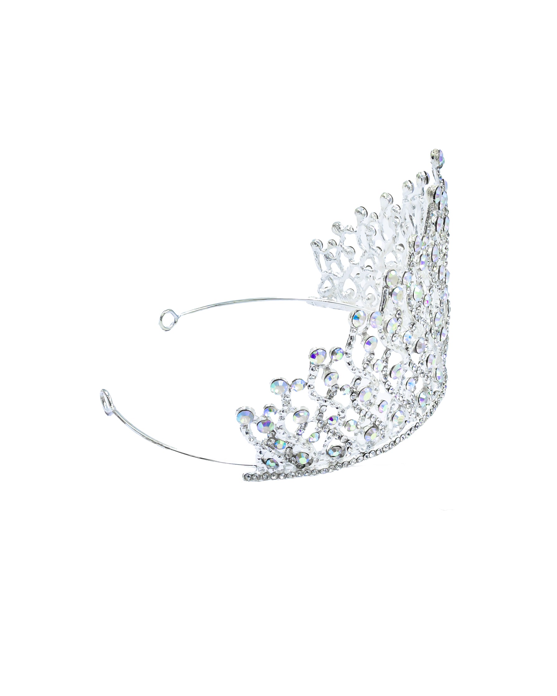 Corona Plateada de Diadema con piedras  - M66 Oro Laminado