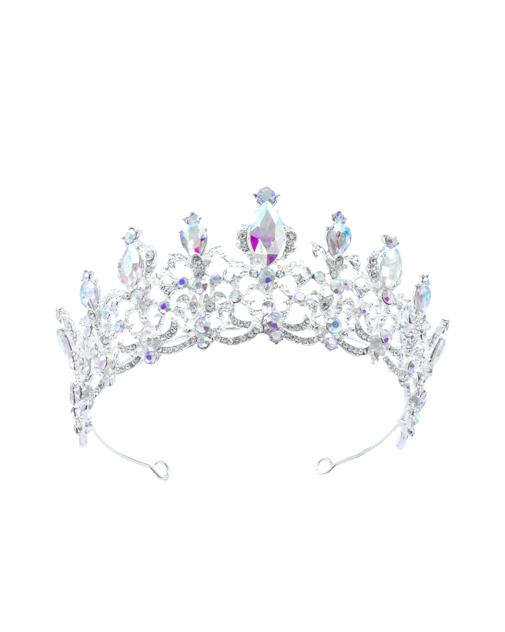 Corona Plateada de Diadema con piedras  - M72 Oro Laminado