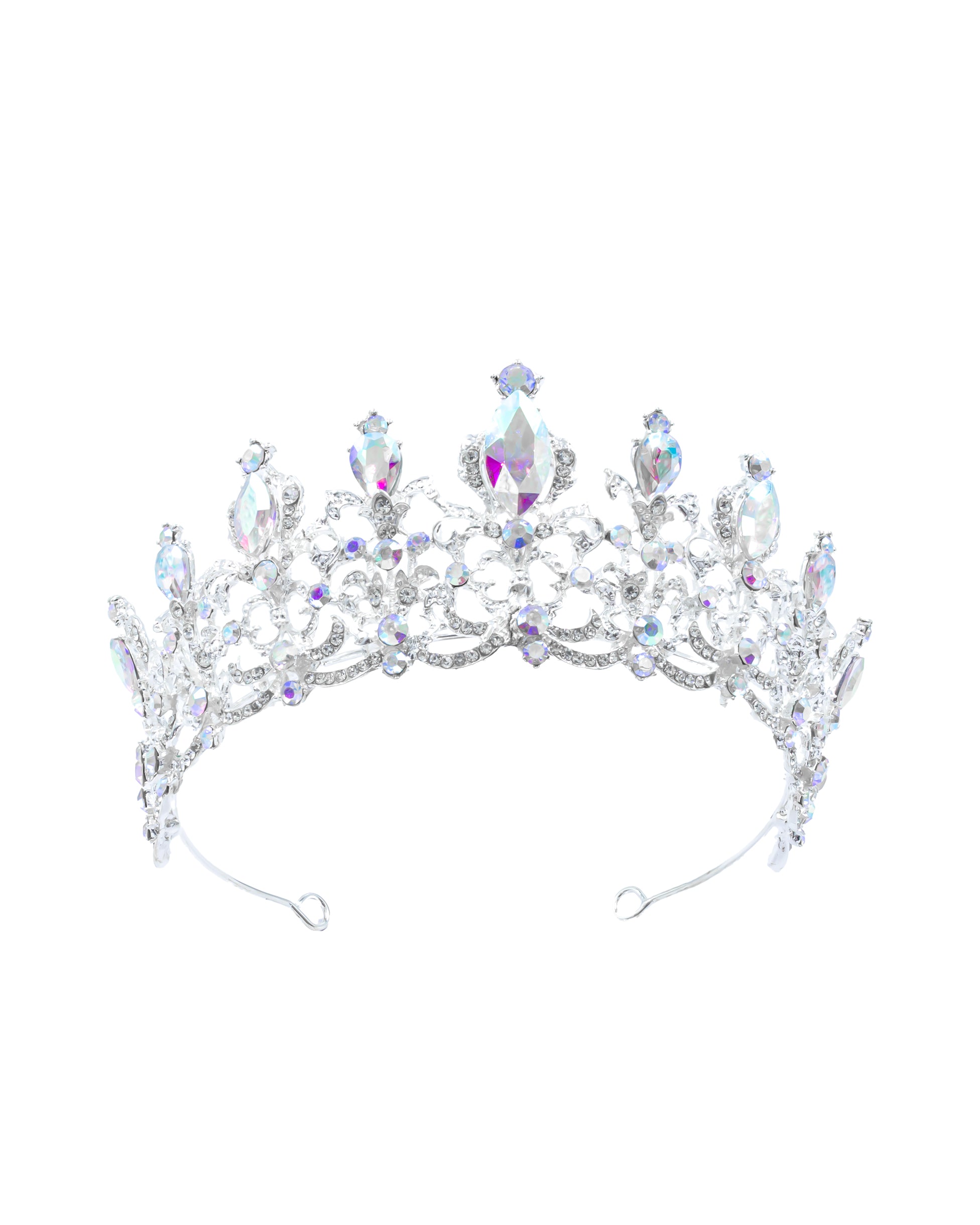 Corona Plateada de Diadema con piedras  - M72 Oro Laminado