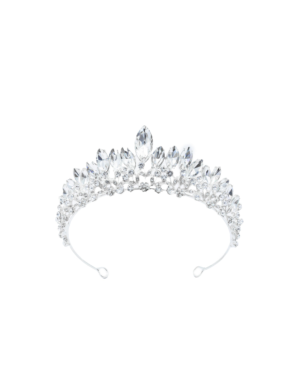 Corona Plateada de Diadema con piedras  - M68 Oro Laminado
