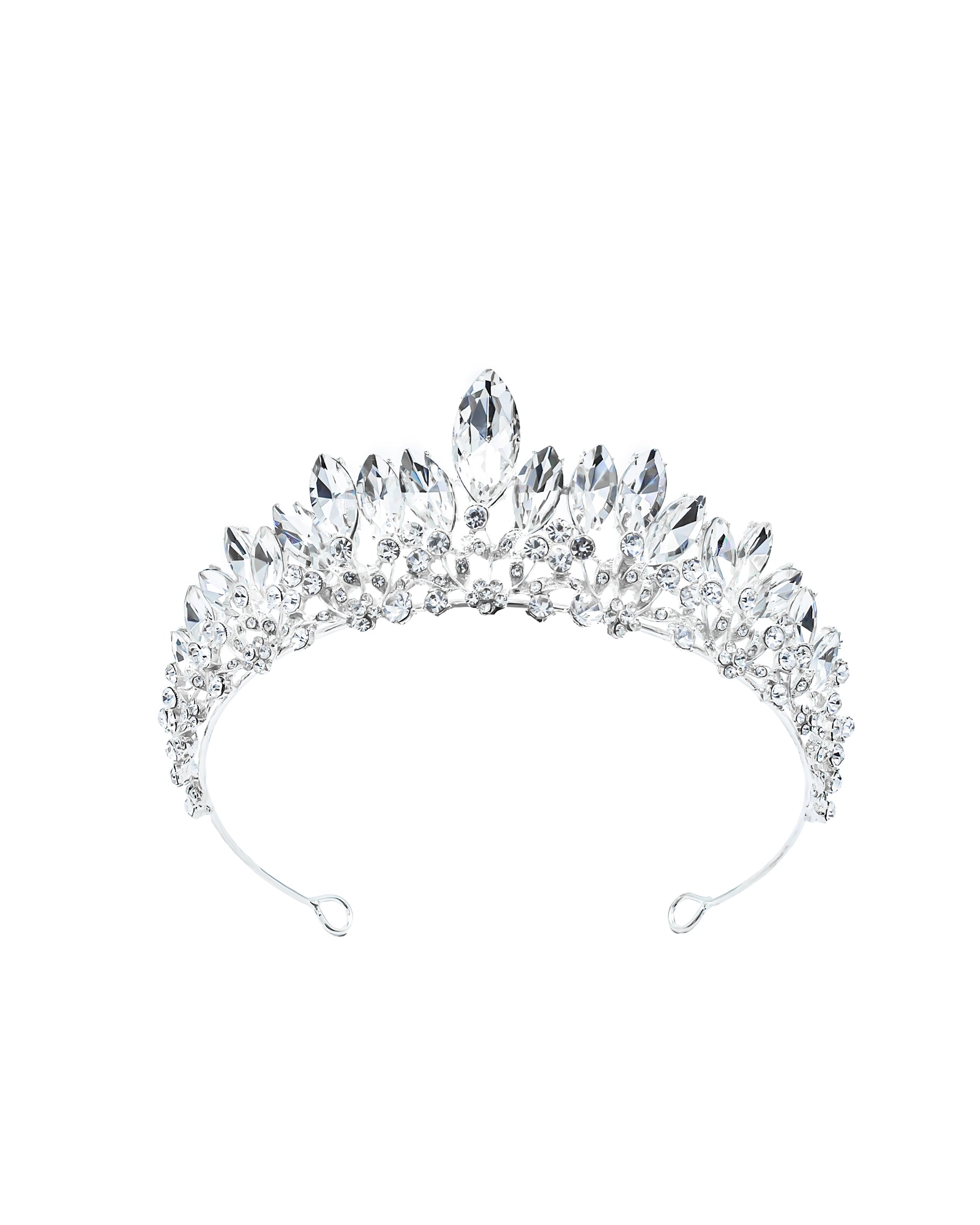 Corona Plateada de Diadema con piedras  - M73 Oro Laminado