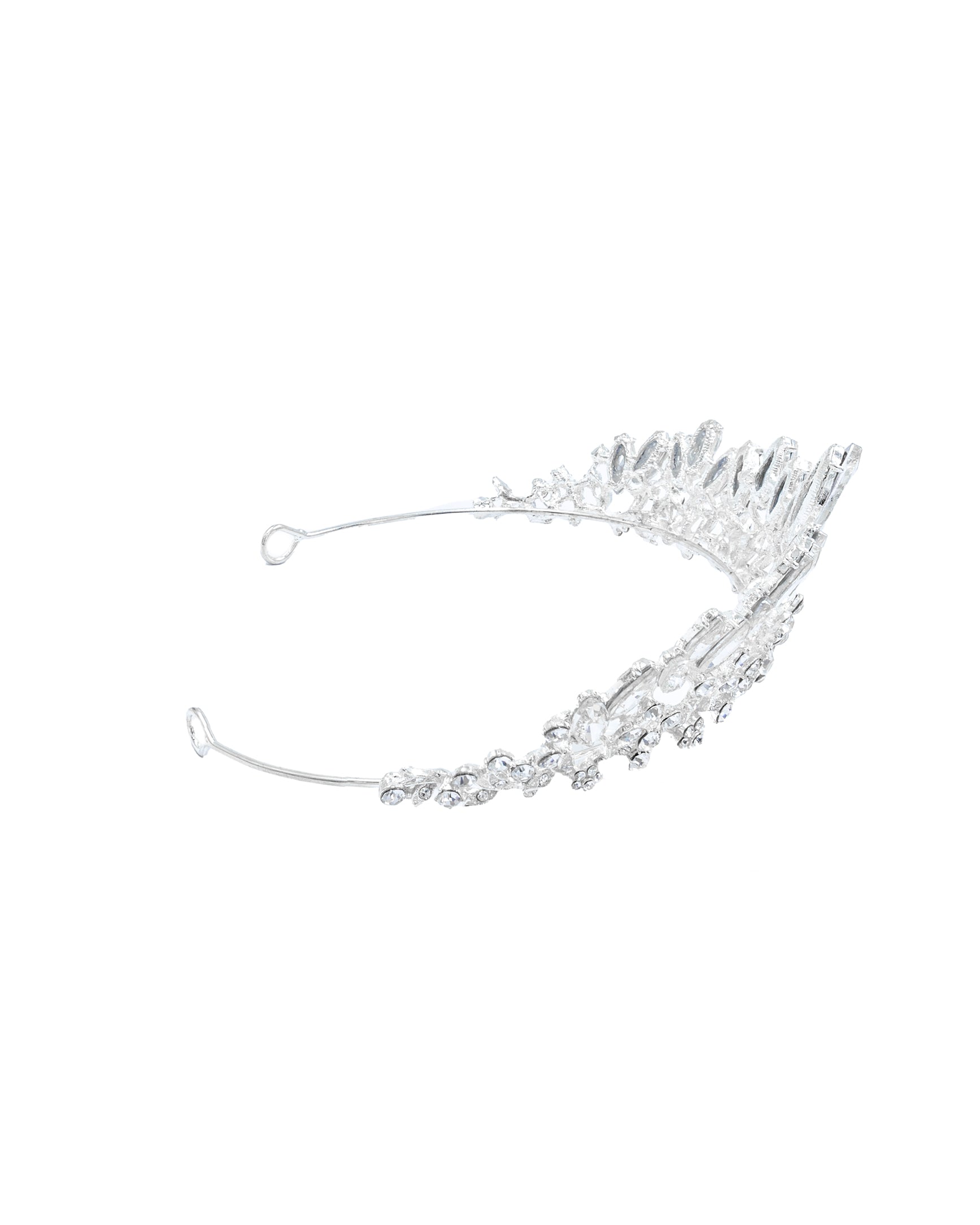 Corona Plateada de Diadema con piedras  - M73 Oro Laminado