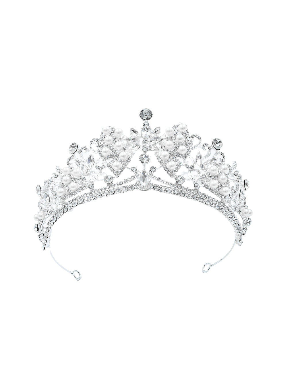 Corona Plateada de Diadema con piedras  - M70 Oro Laminado