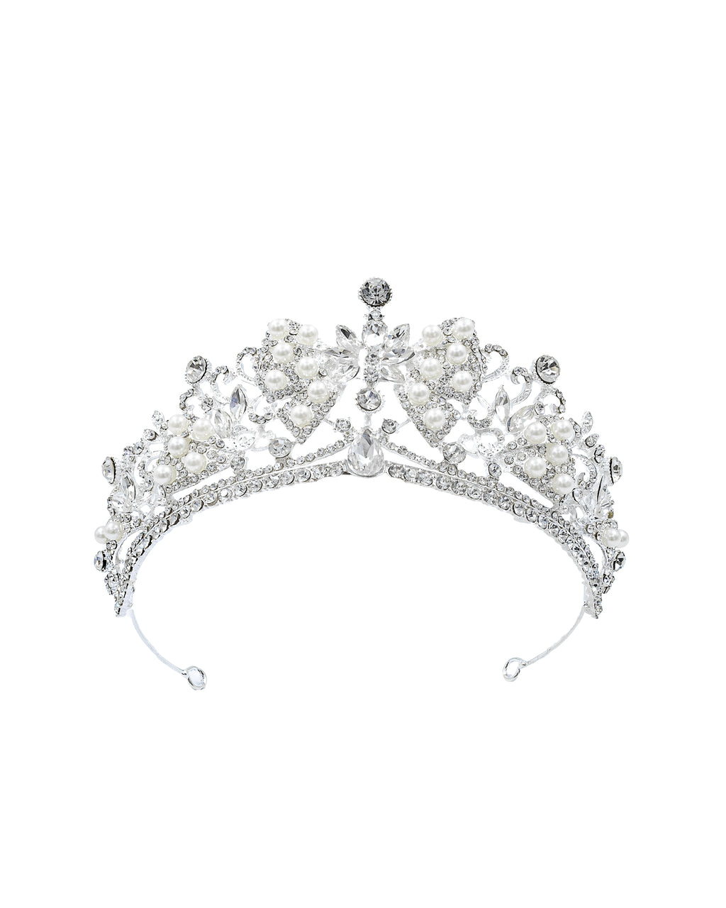 Corona Plateada de Diadema con piedras  - M75 Oro Laminado