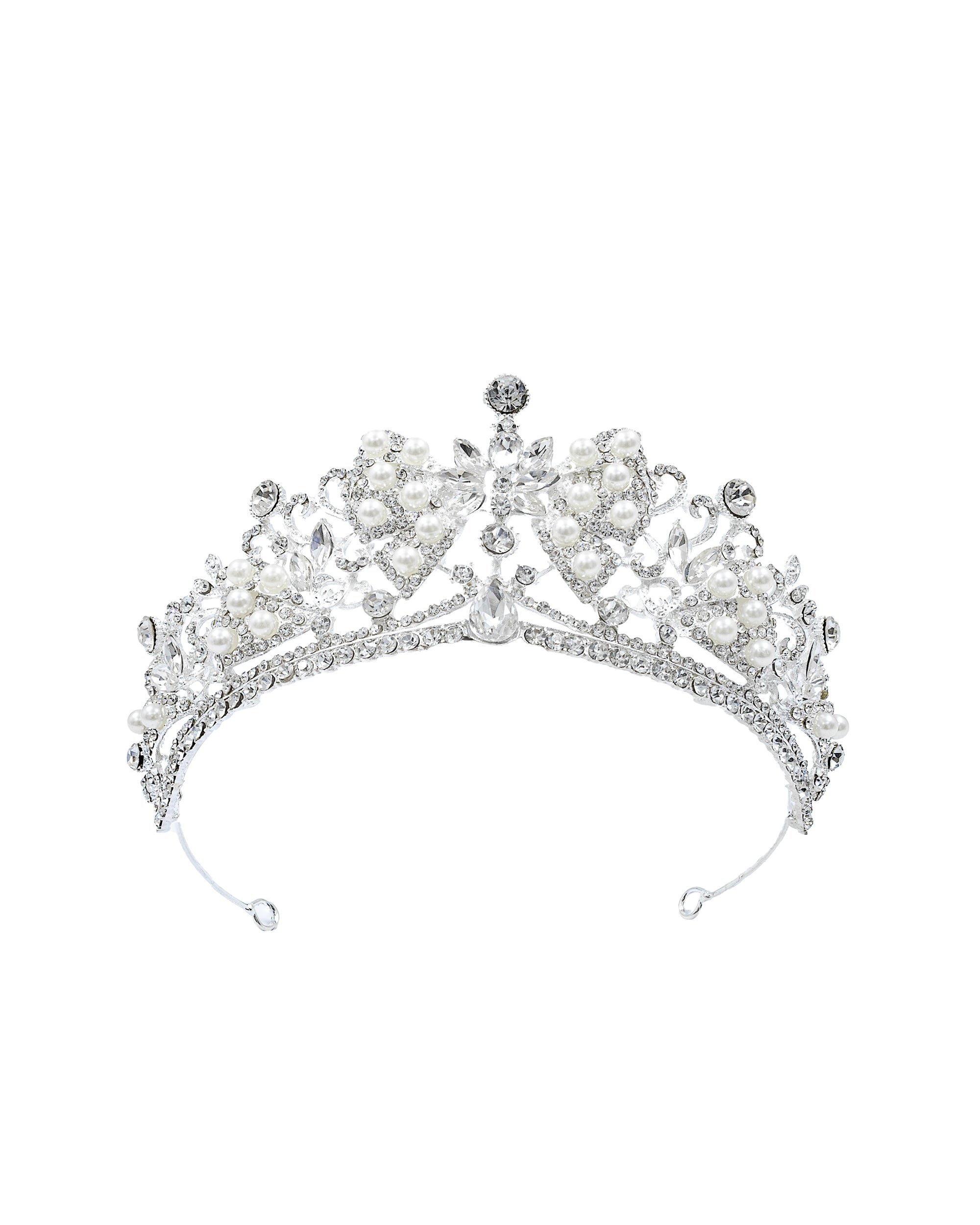 Corona Plateada de Diadema con piedras  - M75 Oro Laminado