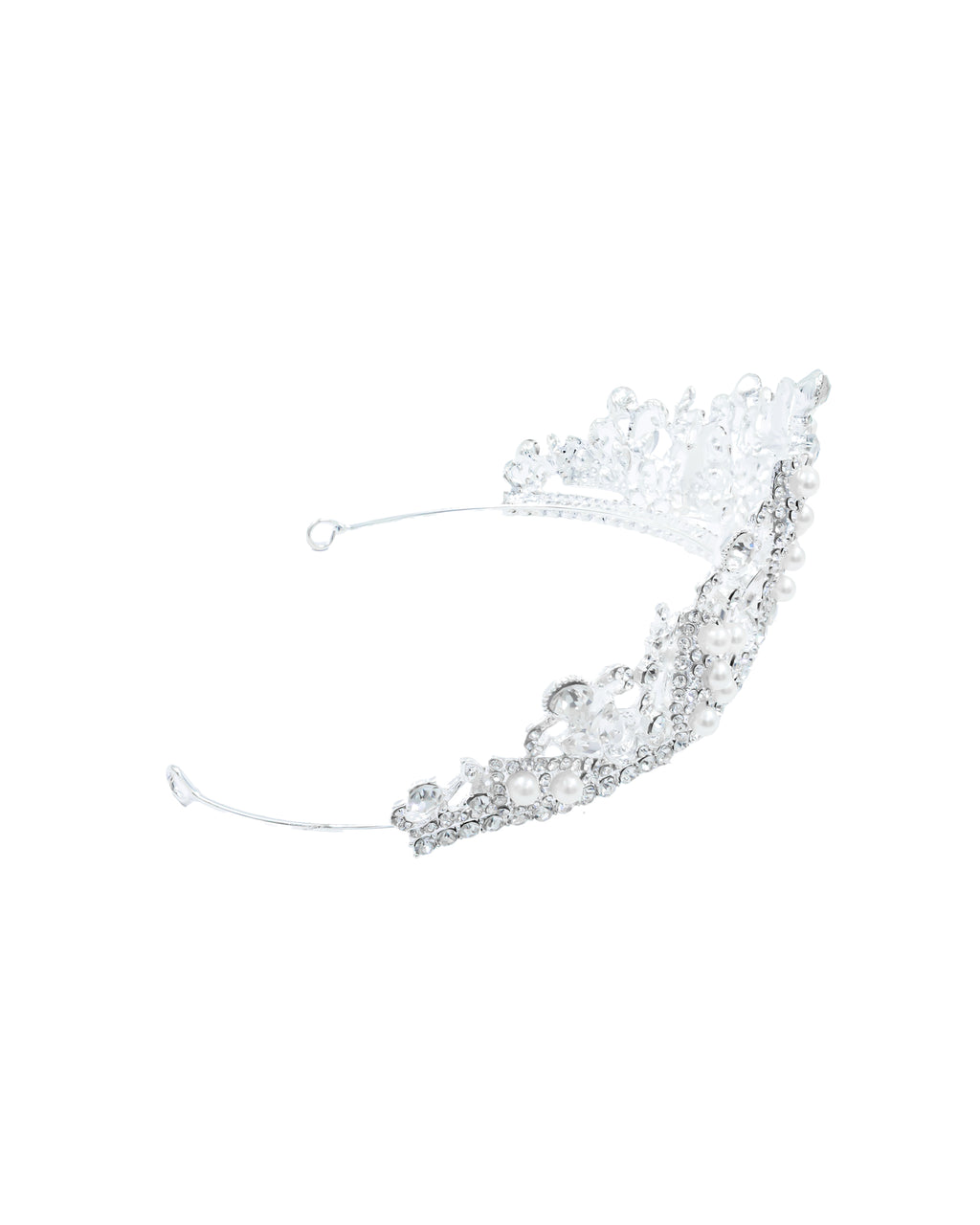 Corona Plateada de Diadema con piedras  - M75 Oro Laminado