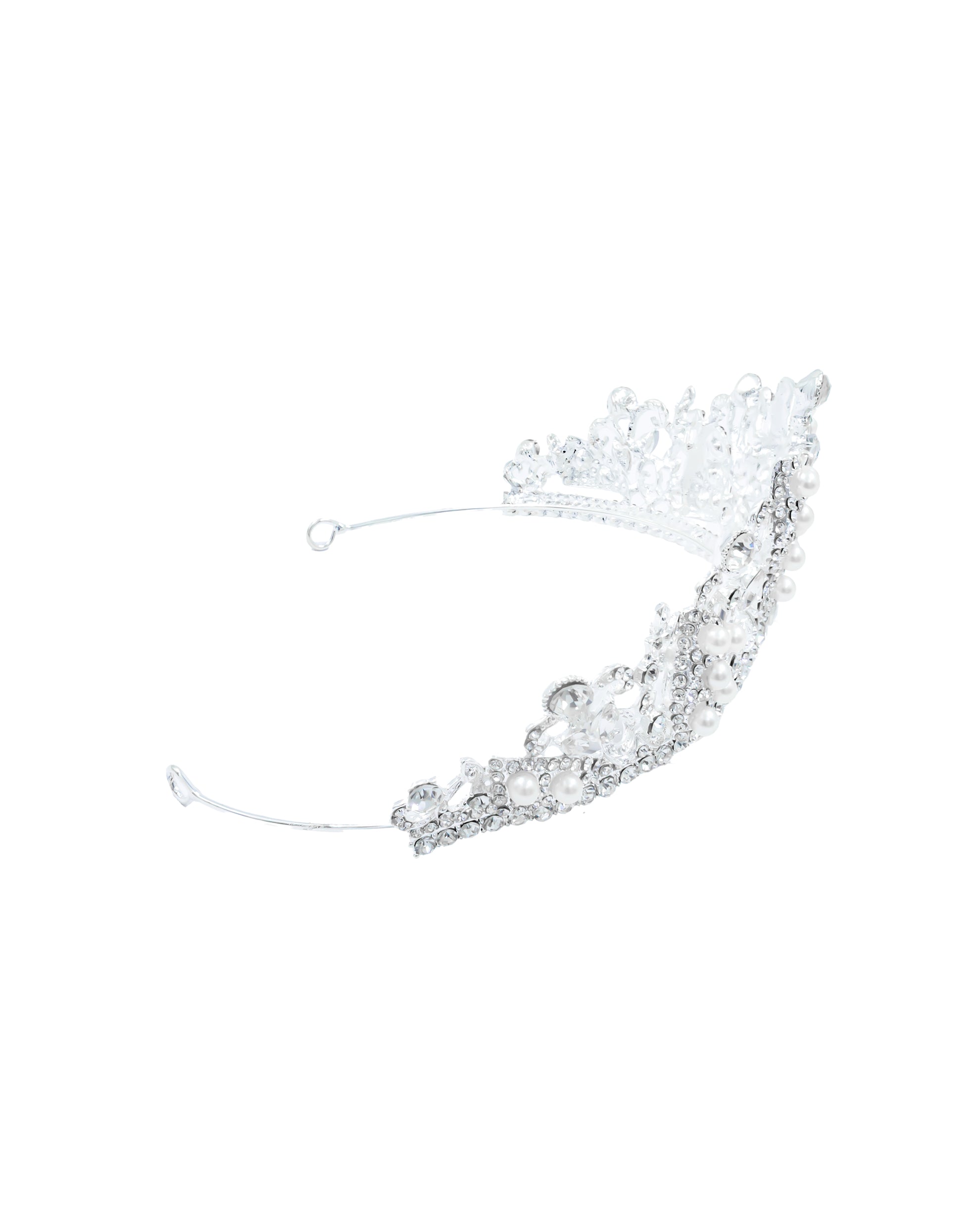 Corona Plateada de Diadema con piedras  - M75 Oro Laminado