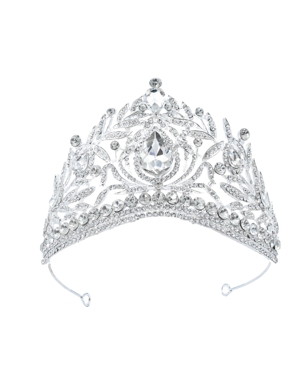 Corona Plateada de Diadema con piedras  - M69 Oro Laminado