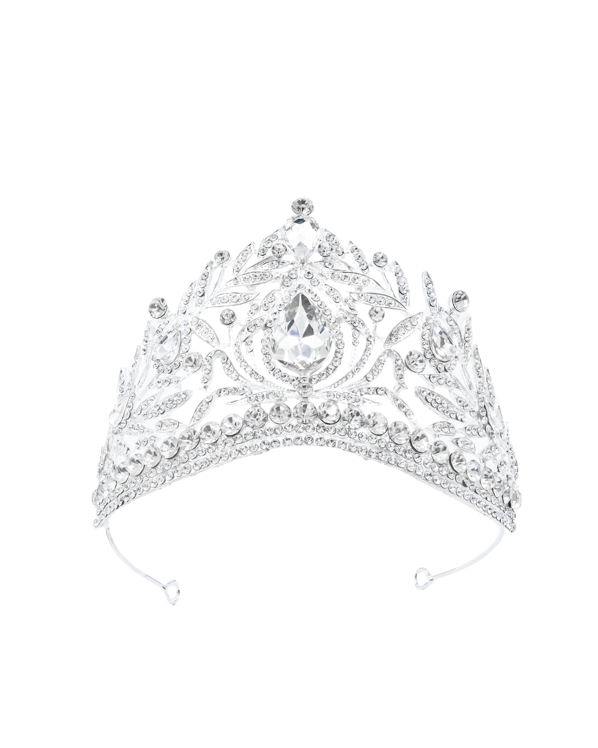 Corona Plateada de Diadema con piedras  - M74 Oro Laminado
