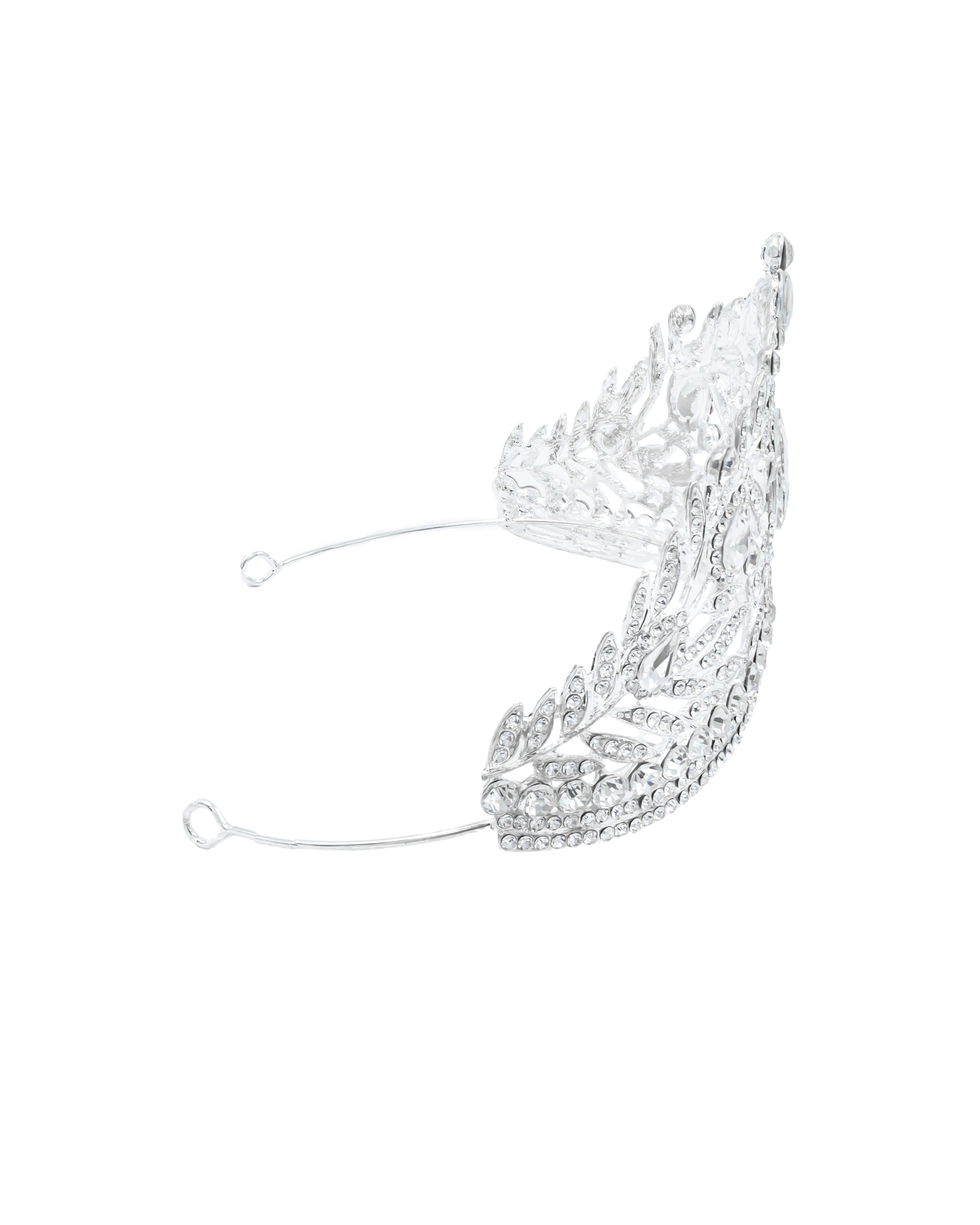Corona Plateada de Diadema con piedras  - M74 Oro Laminado
