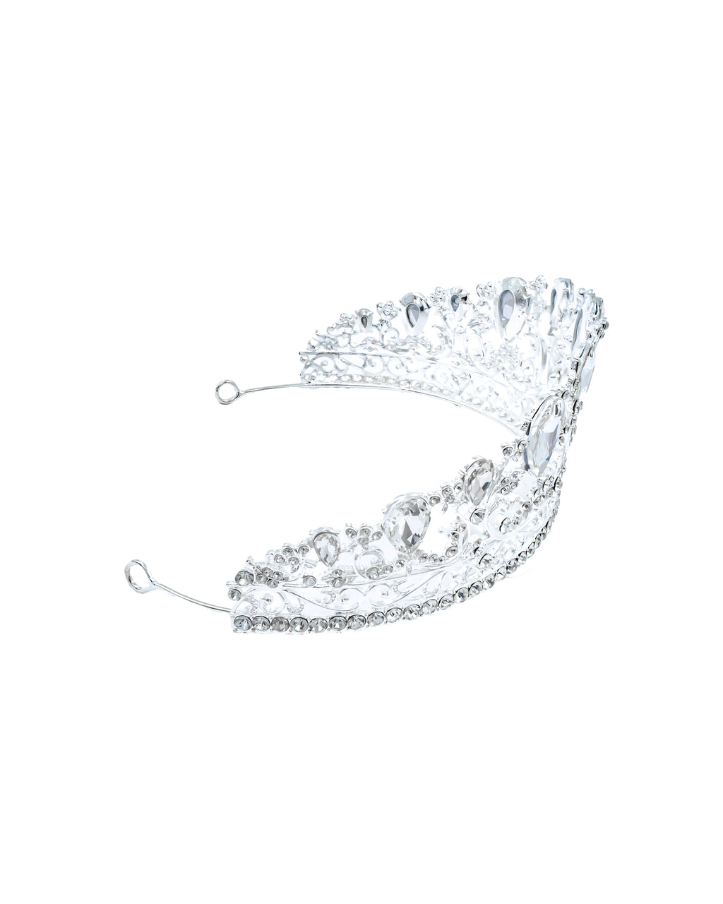 Corona Plateada de Diadema con piedras  - M76 Oro Laminado